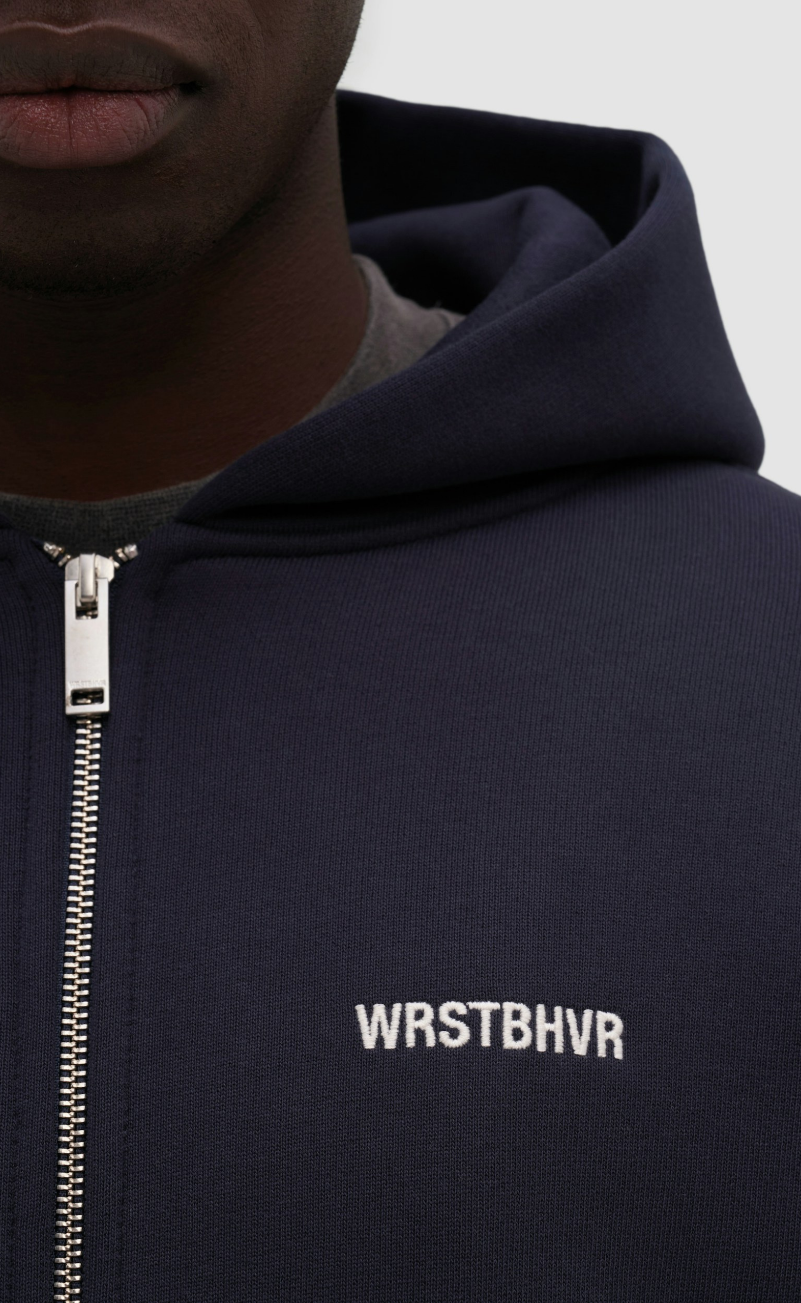 DIAGO V2 HOODED ZIP DARK SAPPHIRE HOODIE