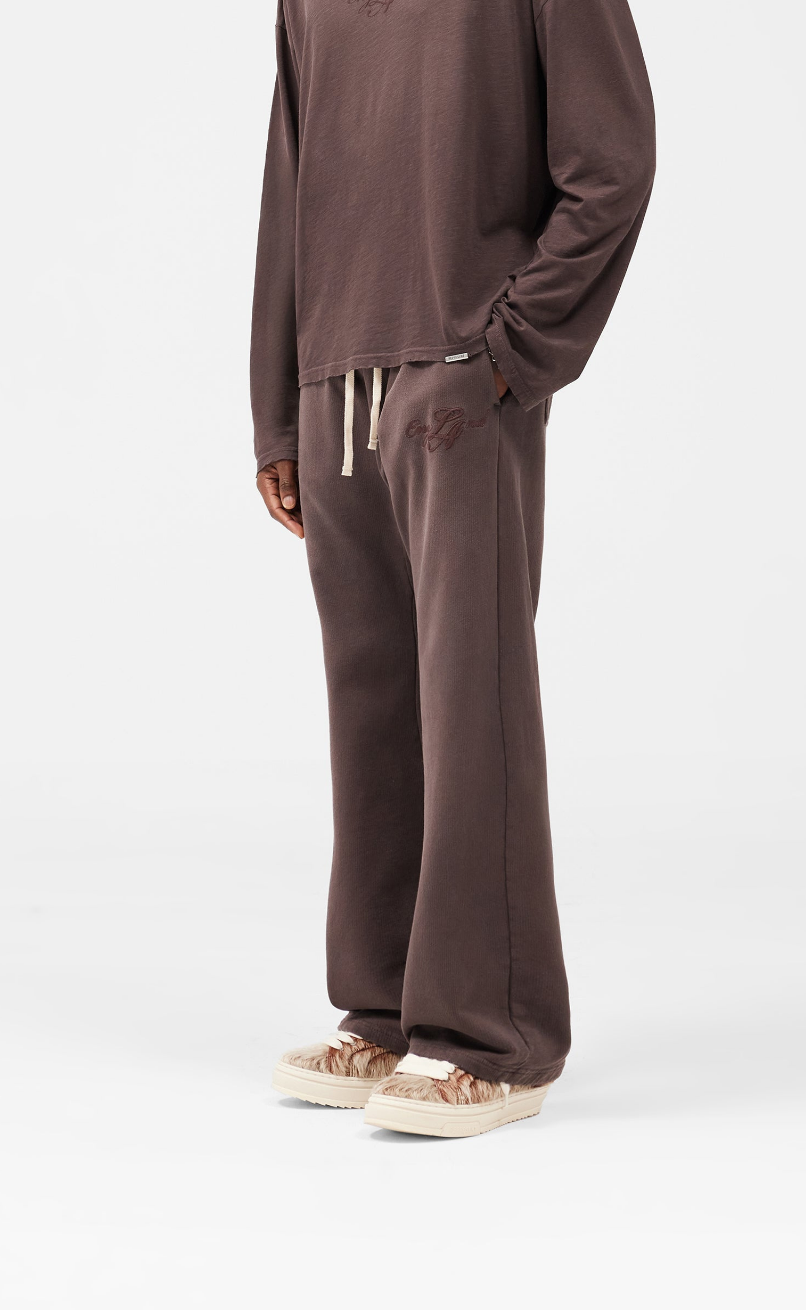 ENGLAND WASHED BROWN SWEATPANTS