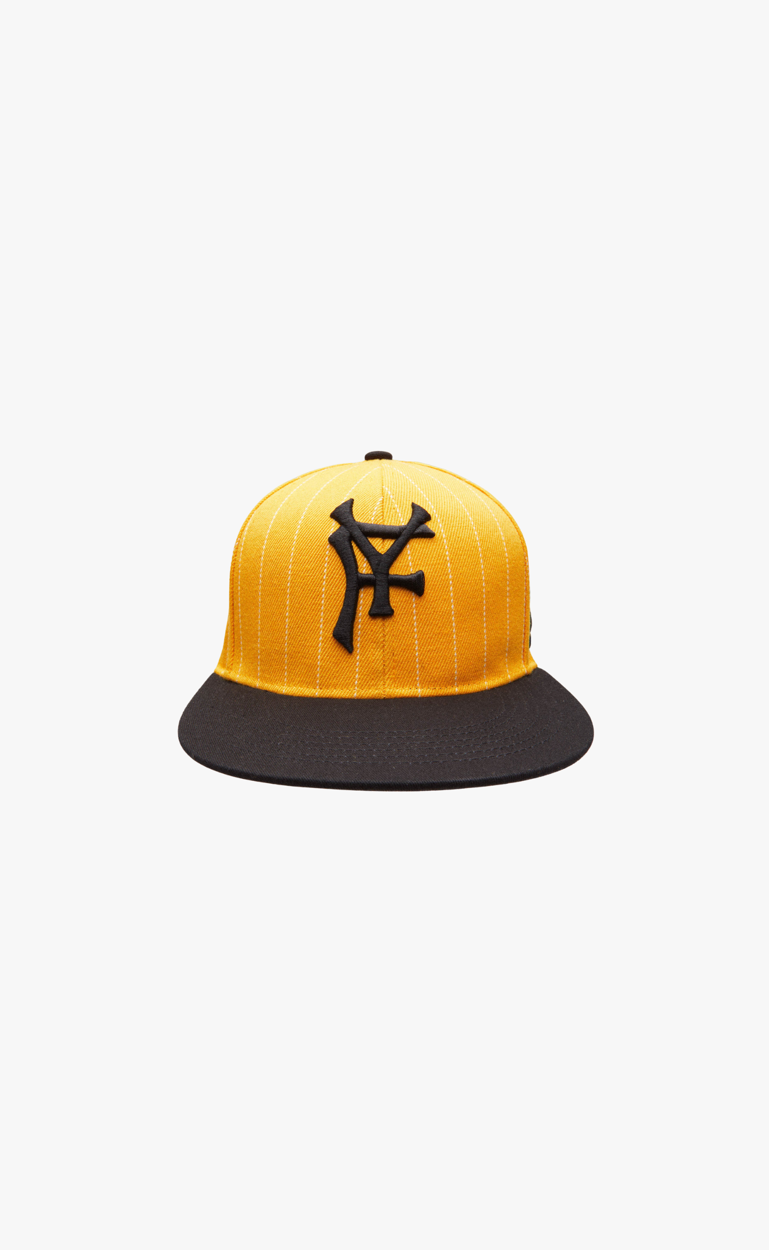 PINSTRIPE BASEBALL YELLOW BLACK HAT