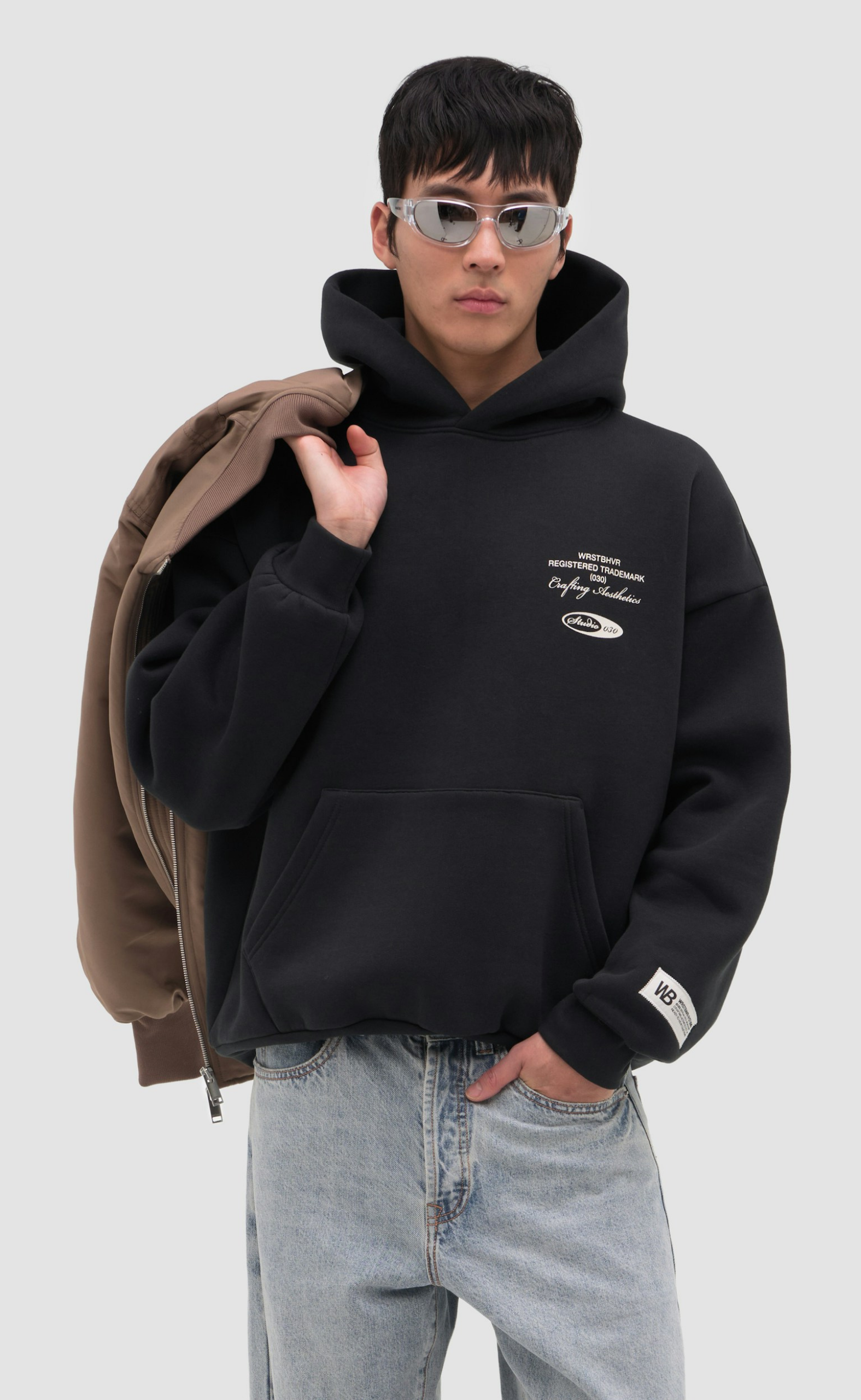 STUDIO V13 JET BLACK HOODIE