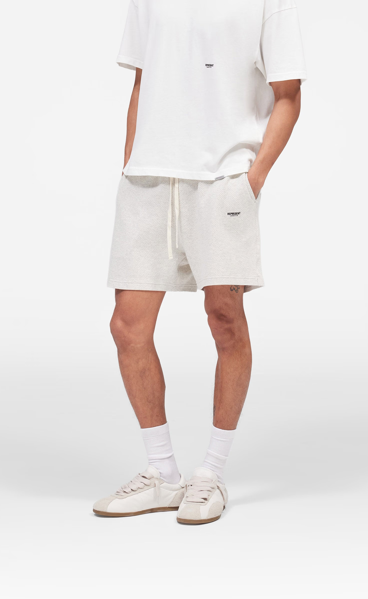 MICRO OWNERS CLUB MESH CREAM MARL SHORTS