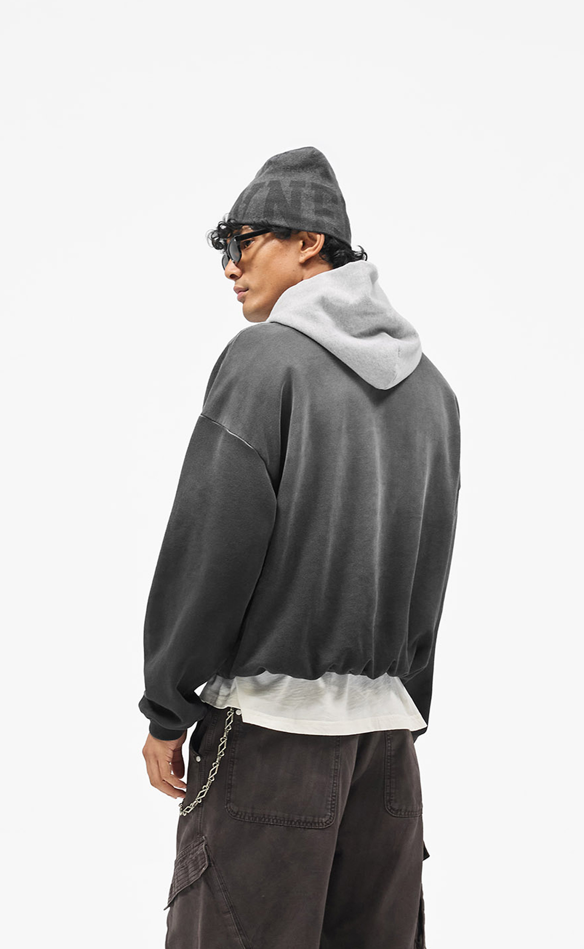 OWNERS CONTRAST VINTAGE BLACK HOODIE