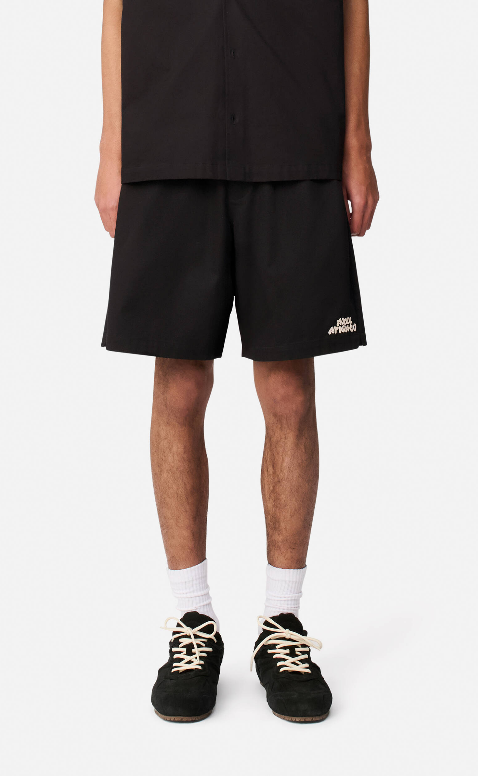 HEATH DRAWSTRING BLACK SHORTS
