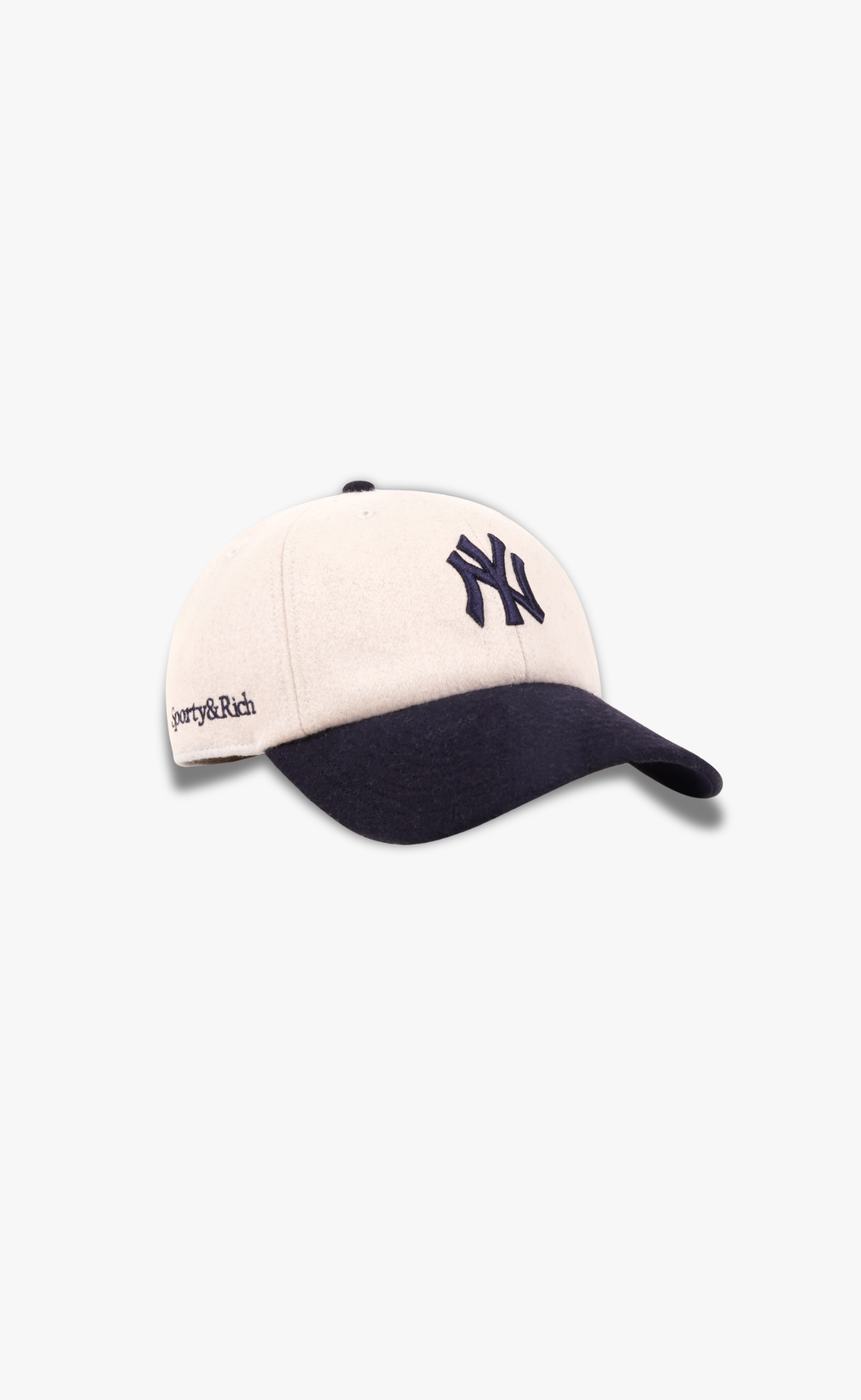 YANKEES SERIF WOOL ECRU NAVY HAT