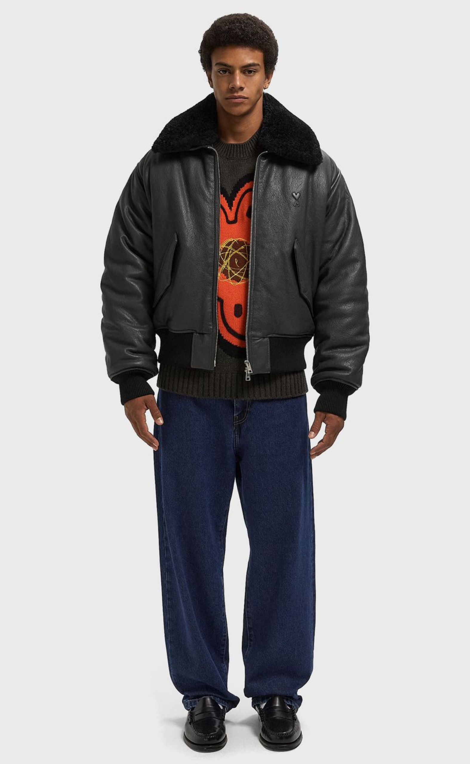 CUIR LEATHER ANTHRACITE JACKET