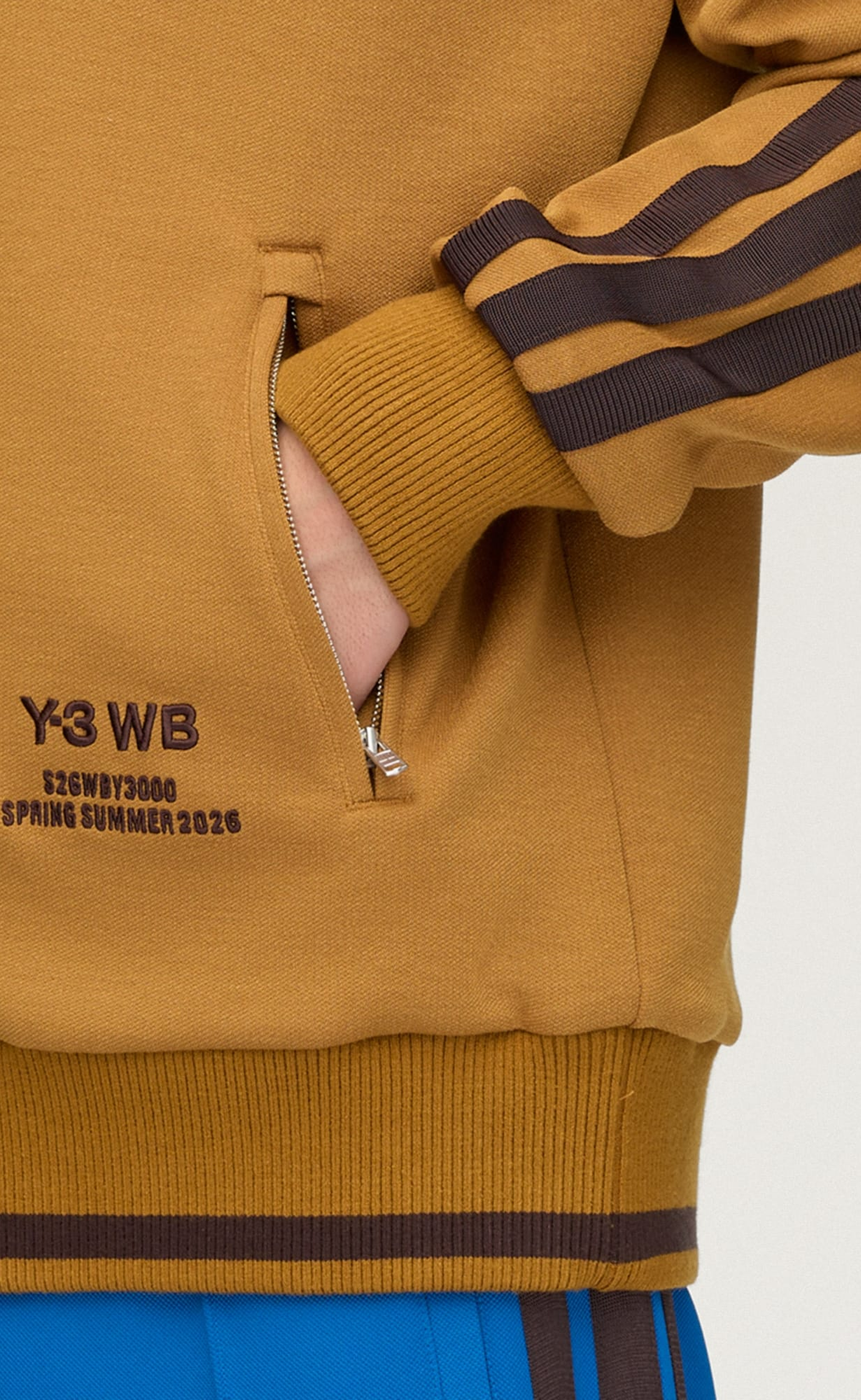 WB Y-3 TRACK TOP BRONZE STRATA HOODIE