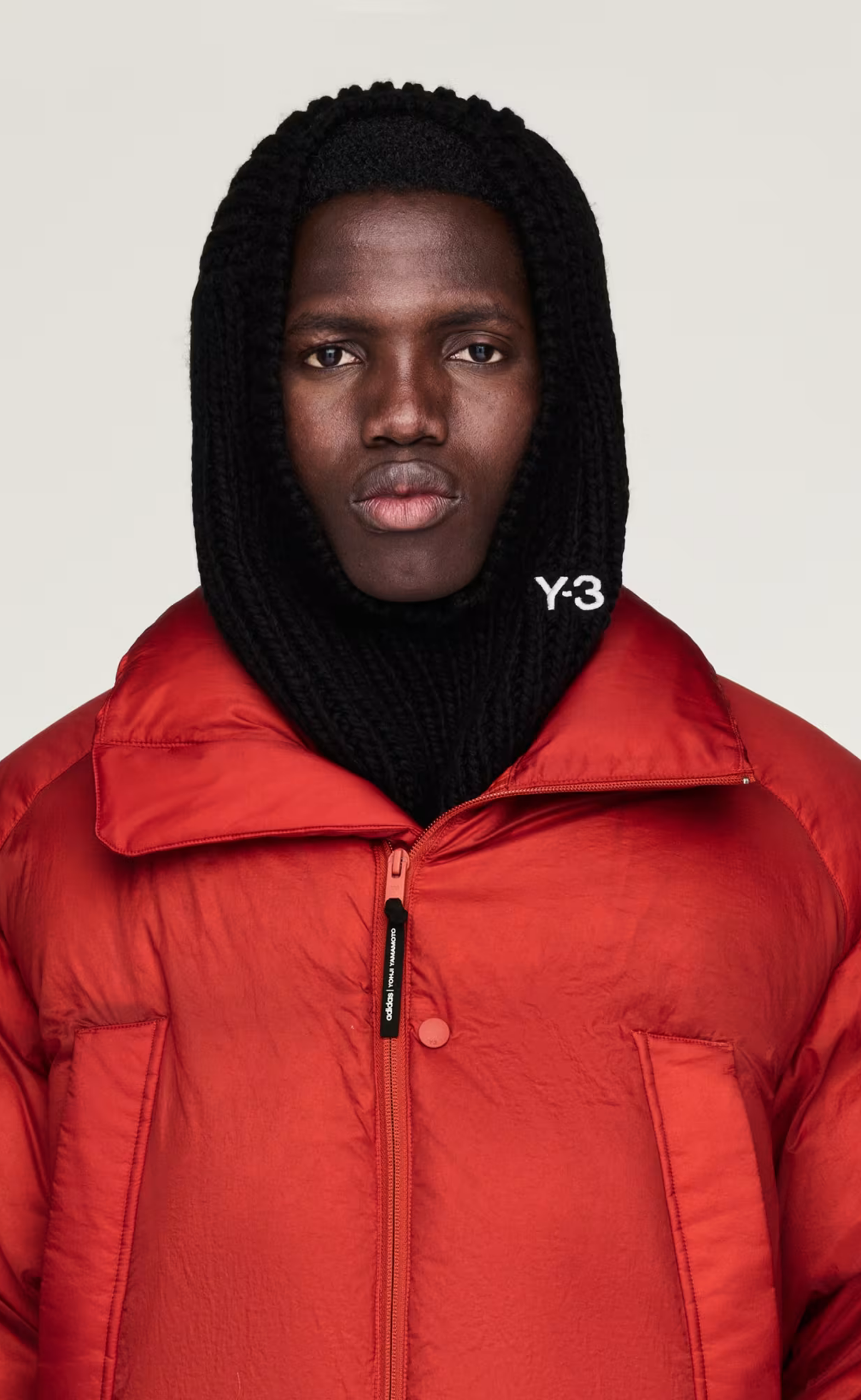 Y-3 KNIT HOOD BLACK BALACLAVA