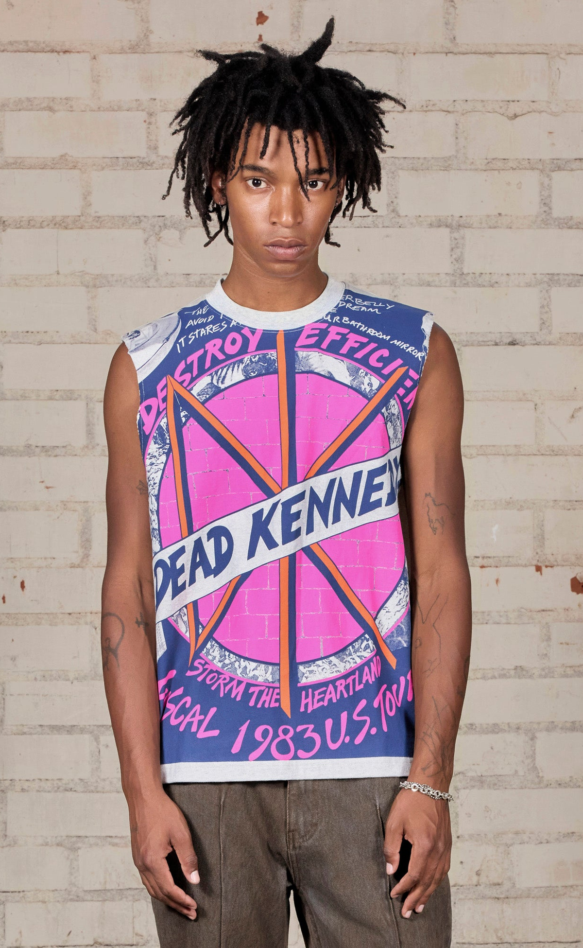 DESTROY CUT OFF GREY T-SHIRT