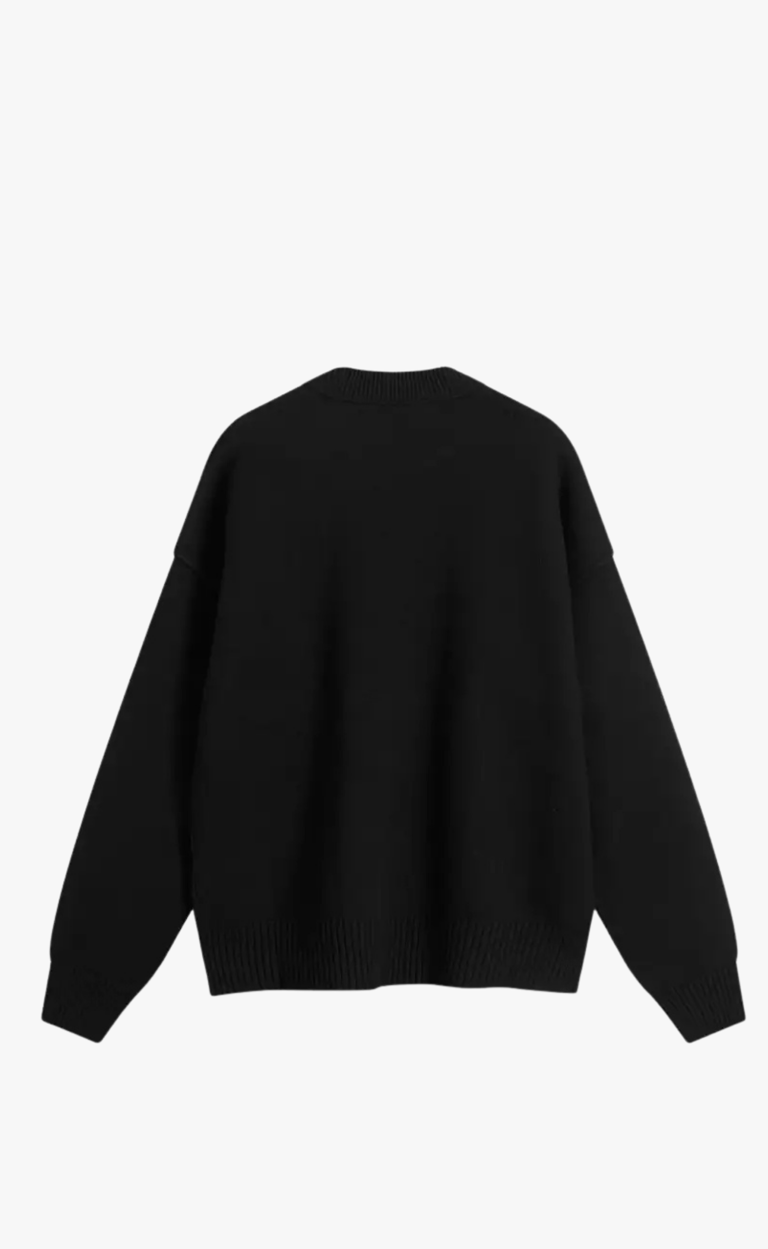 AMI DE COEUR ROUND NECK WOOL BLACK SWEATER