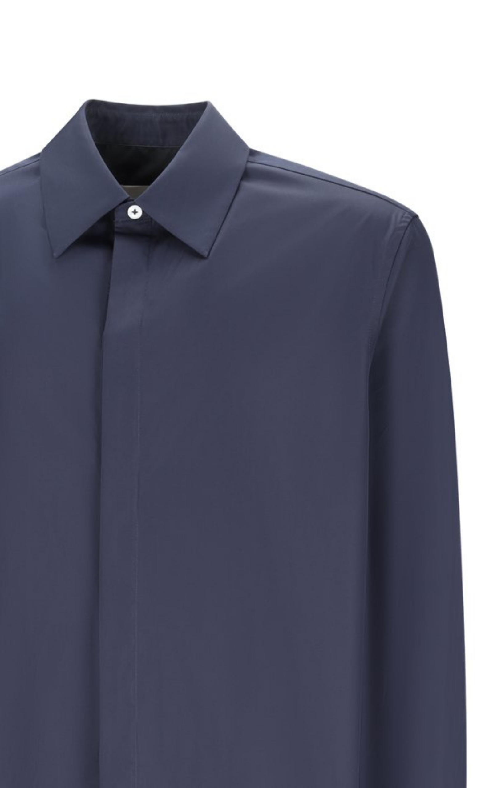 CONCEALED BUTTON DOWN OPTIC NAVY SHIRT