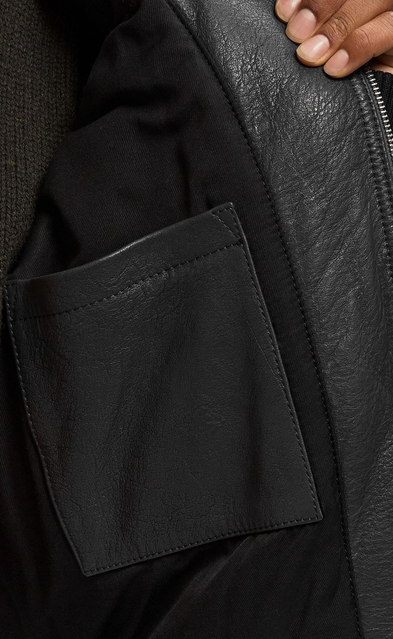 CUIR LEATHER ANTHRACITE JACKET
