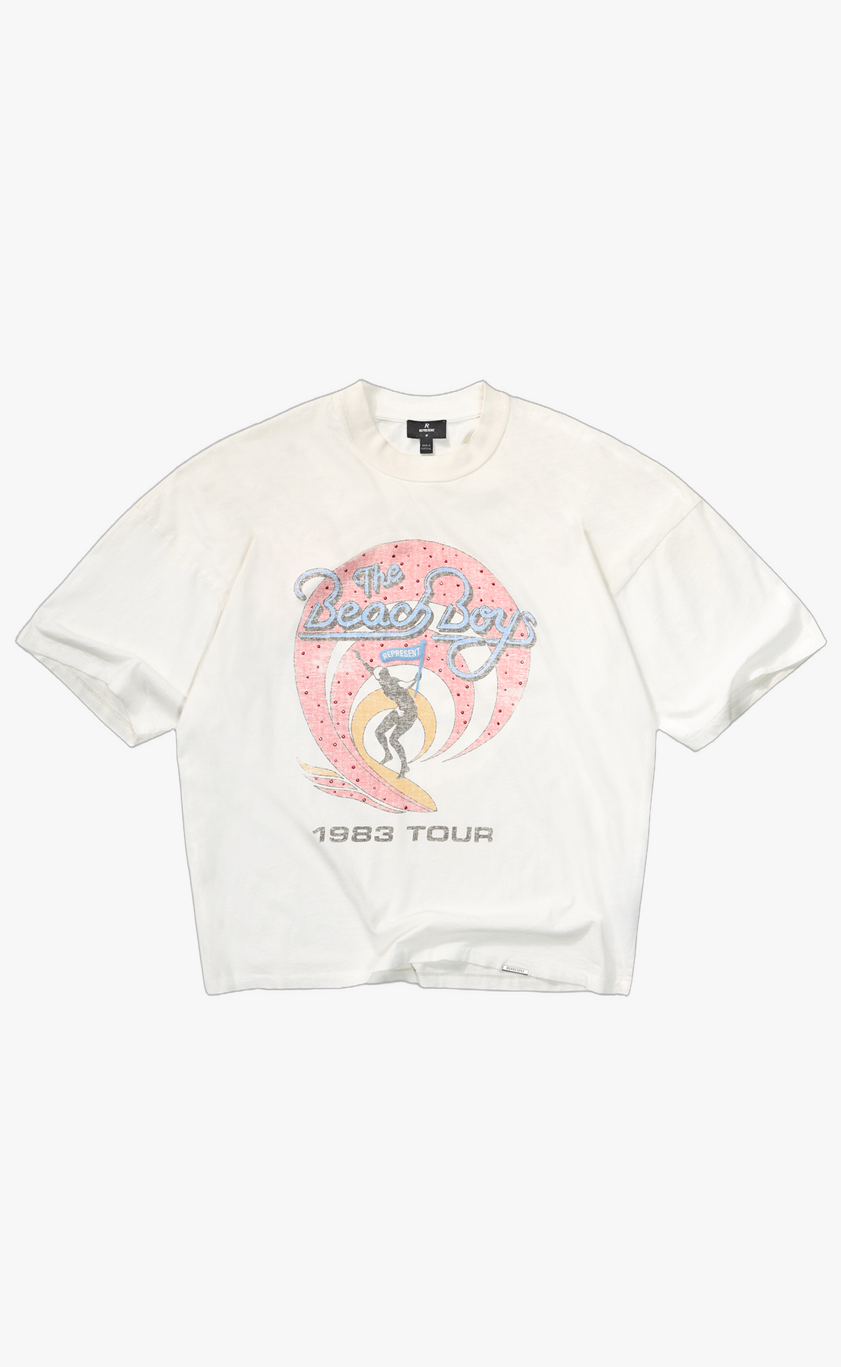 BEACH BOYS X REPRESENT TOUR WASHED ECRU T-SHIRT