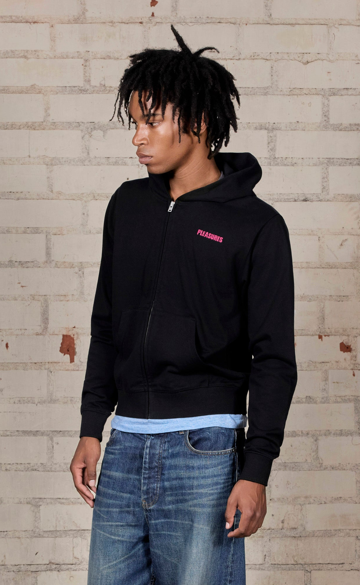 SPIDERS FITTED ZIP BLACK HOODIE