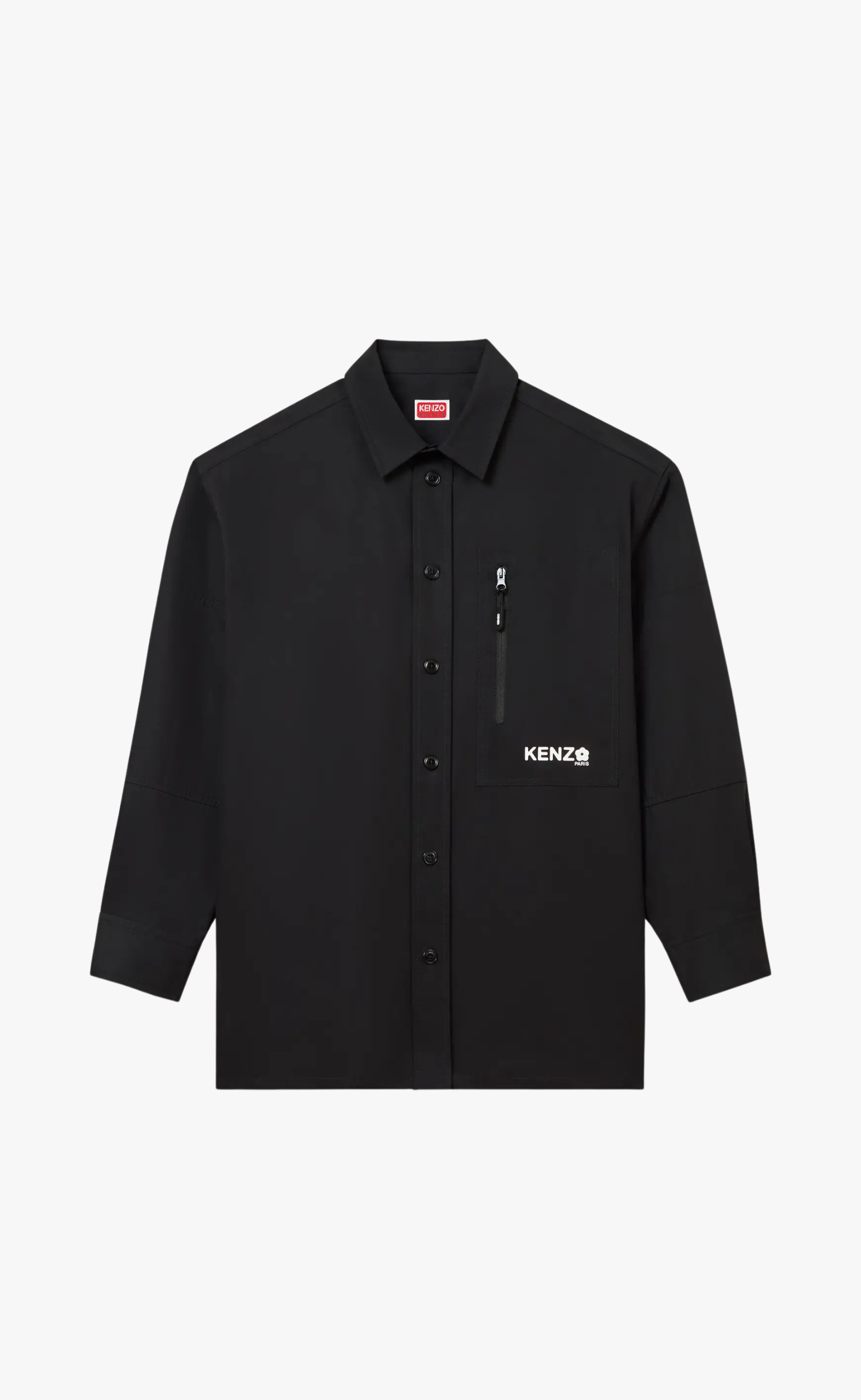 BOKE FLOWER 2.0 TECHNICAL OVERSIZED BLACK SHIRT