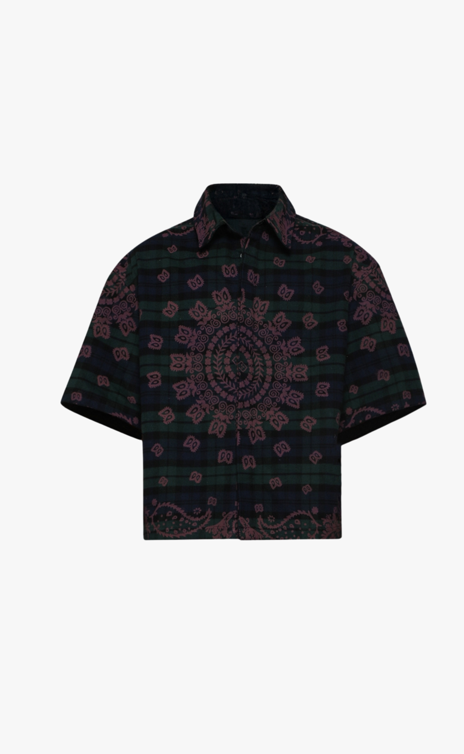 PAISLEY FLANNEL BOXY MULTI PURPLE SHIRT