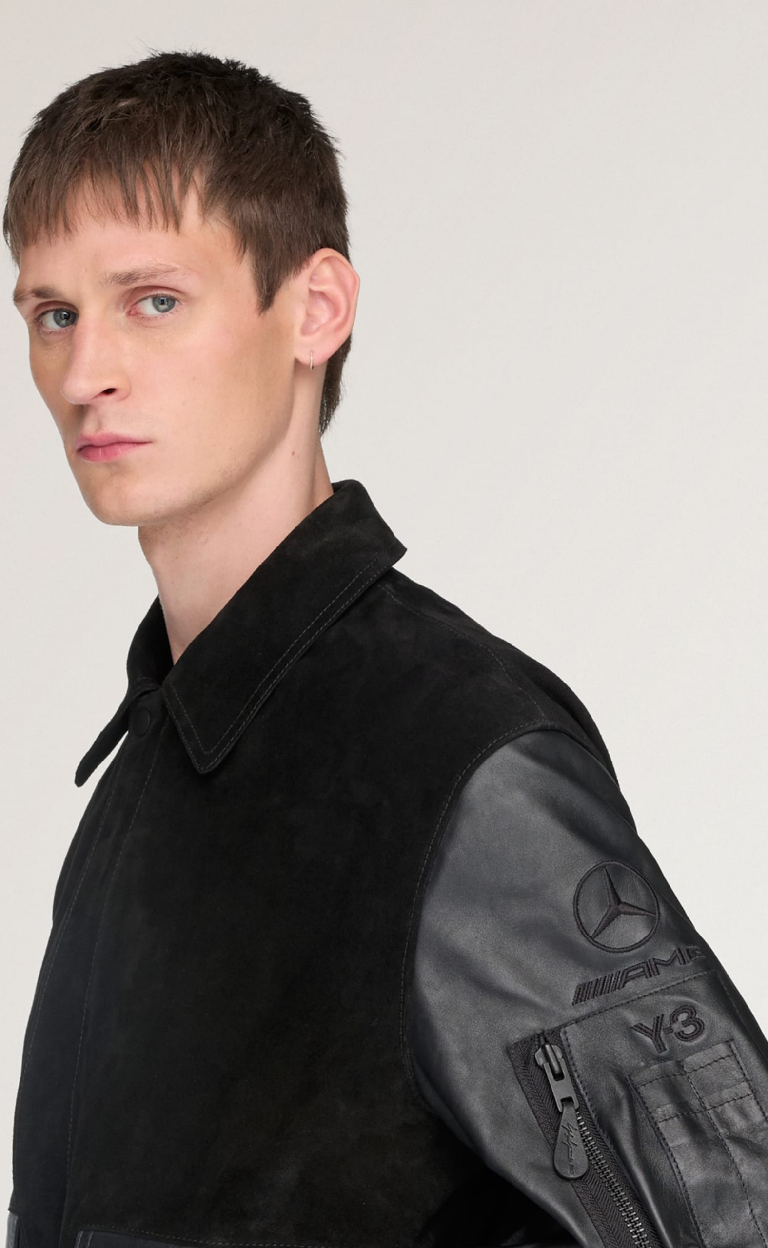 F1 MERCEDES LEATHER RACING BLACK JACKET
