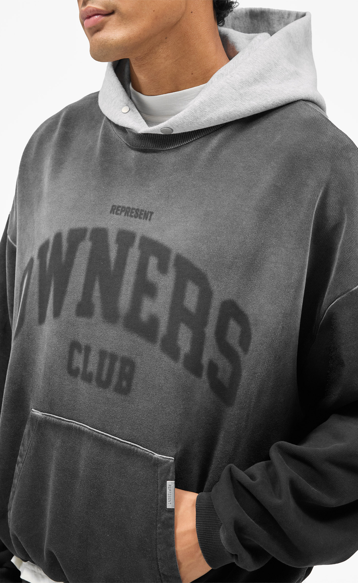 OWNERS CONTRAST VINTAGE BLACK HOODIE