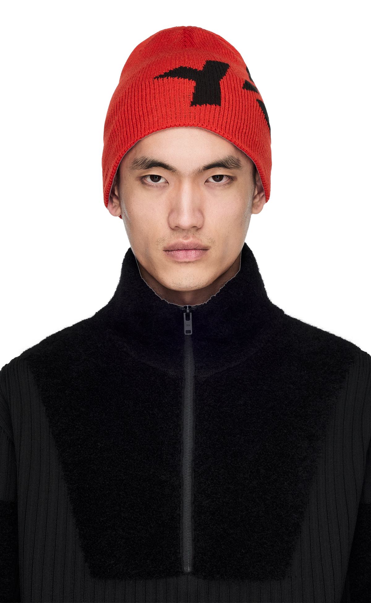 GRAPHIC LOGO RED BEANIE