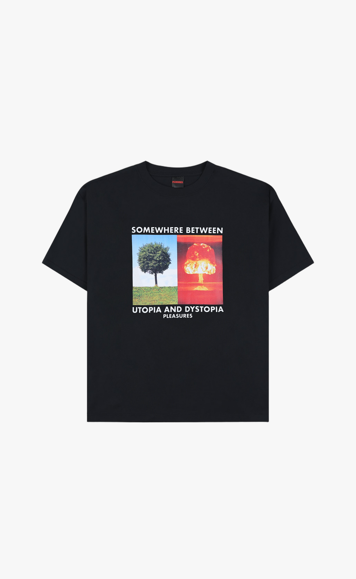 SOMEWHERE BLACK T-SHIRT