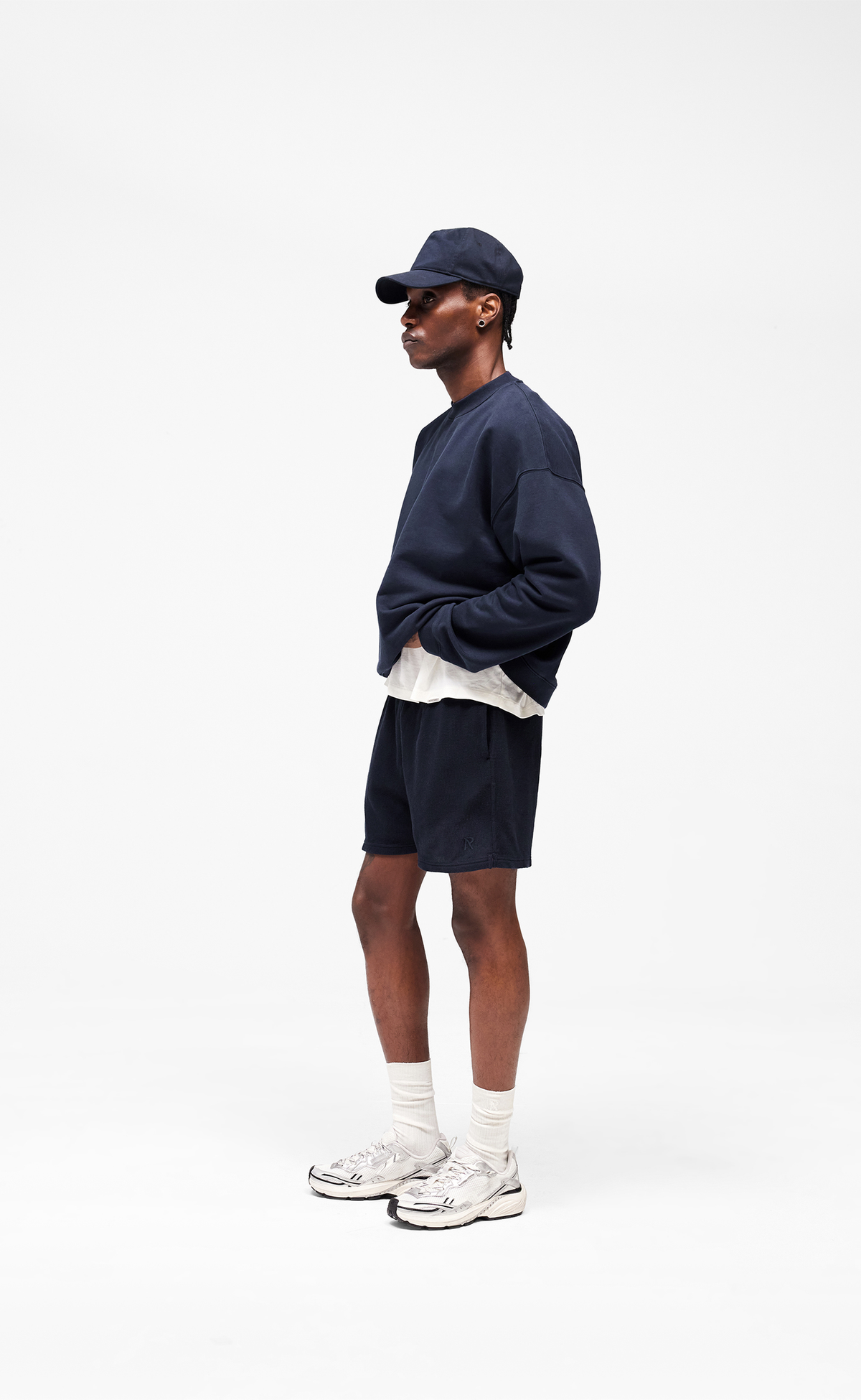 INITIAL BOXY MIDNIGHT NAVY CREWNECK