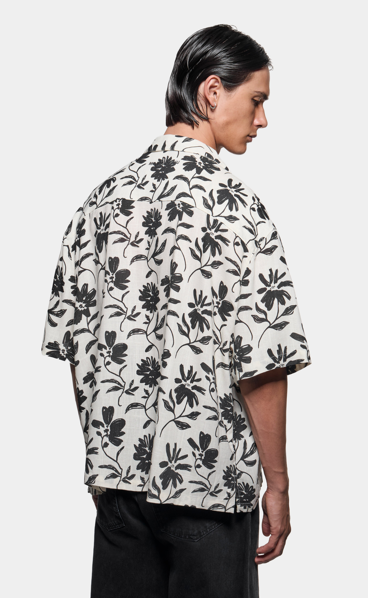 FLORAL LINEN VACATION RAW SHIRT