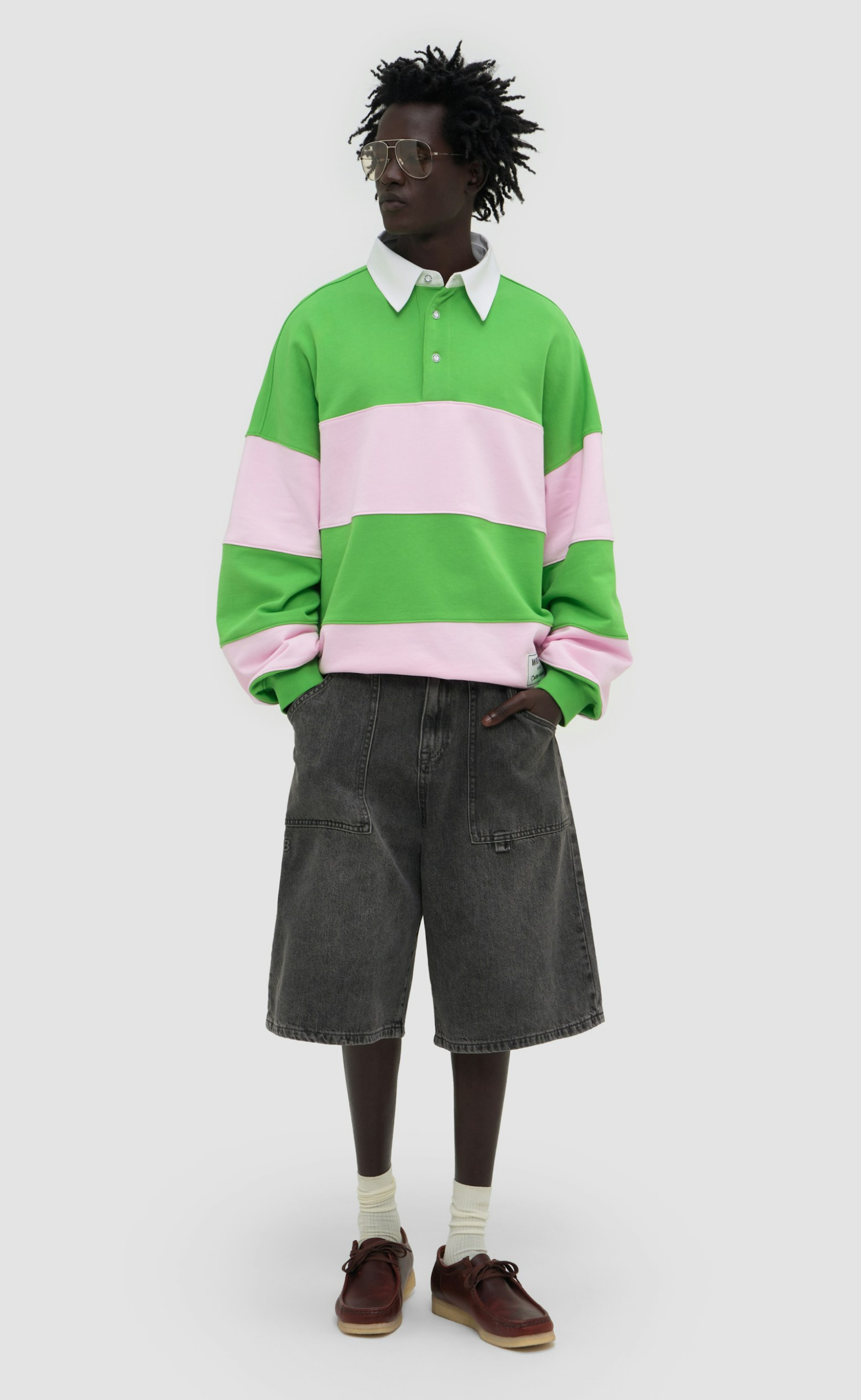 GERI POLO GRASS GREEN SWEATER