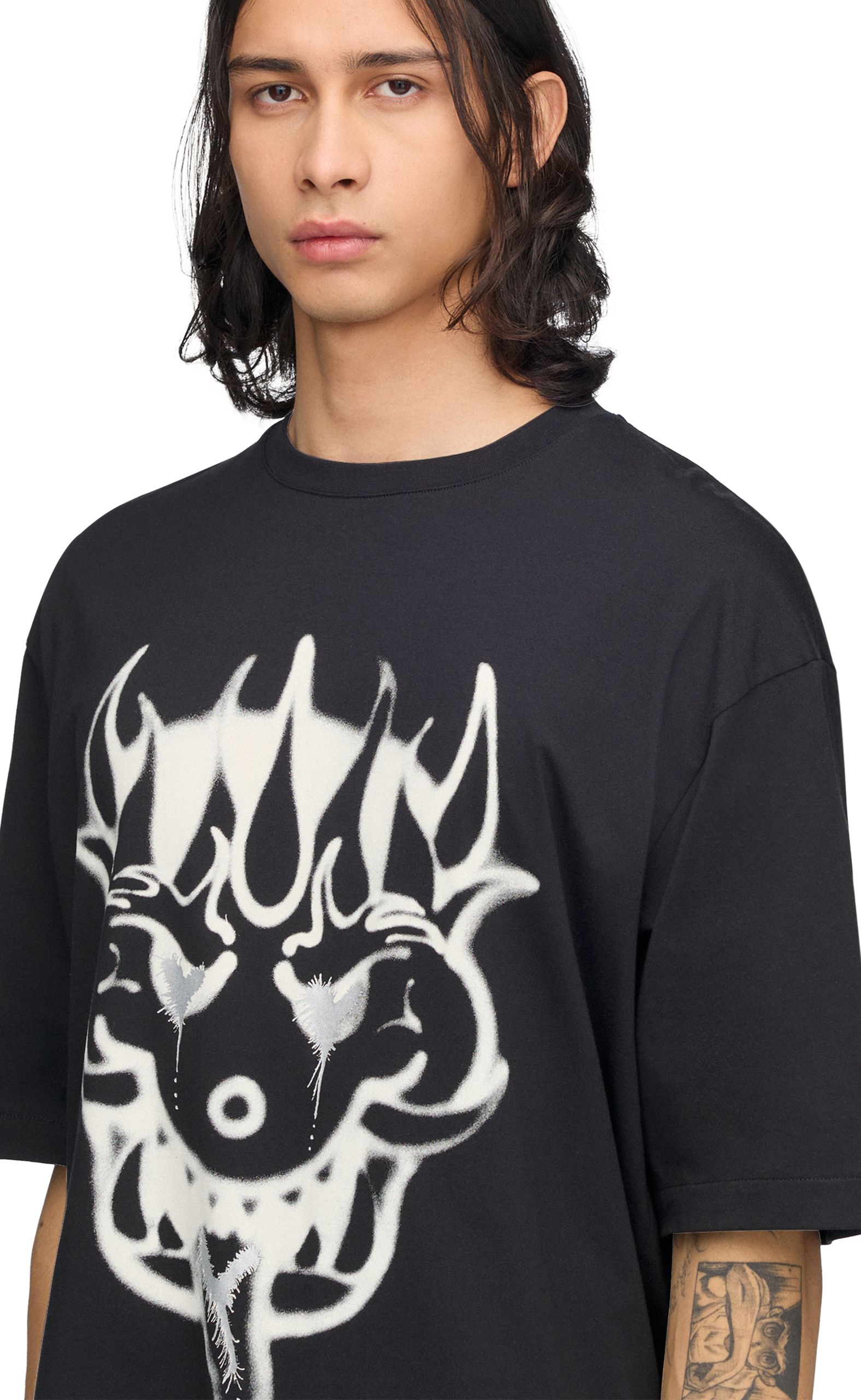 Y-3 CHITO YAKSHA GRAPHIC BLACK T-SHIRT