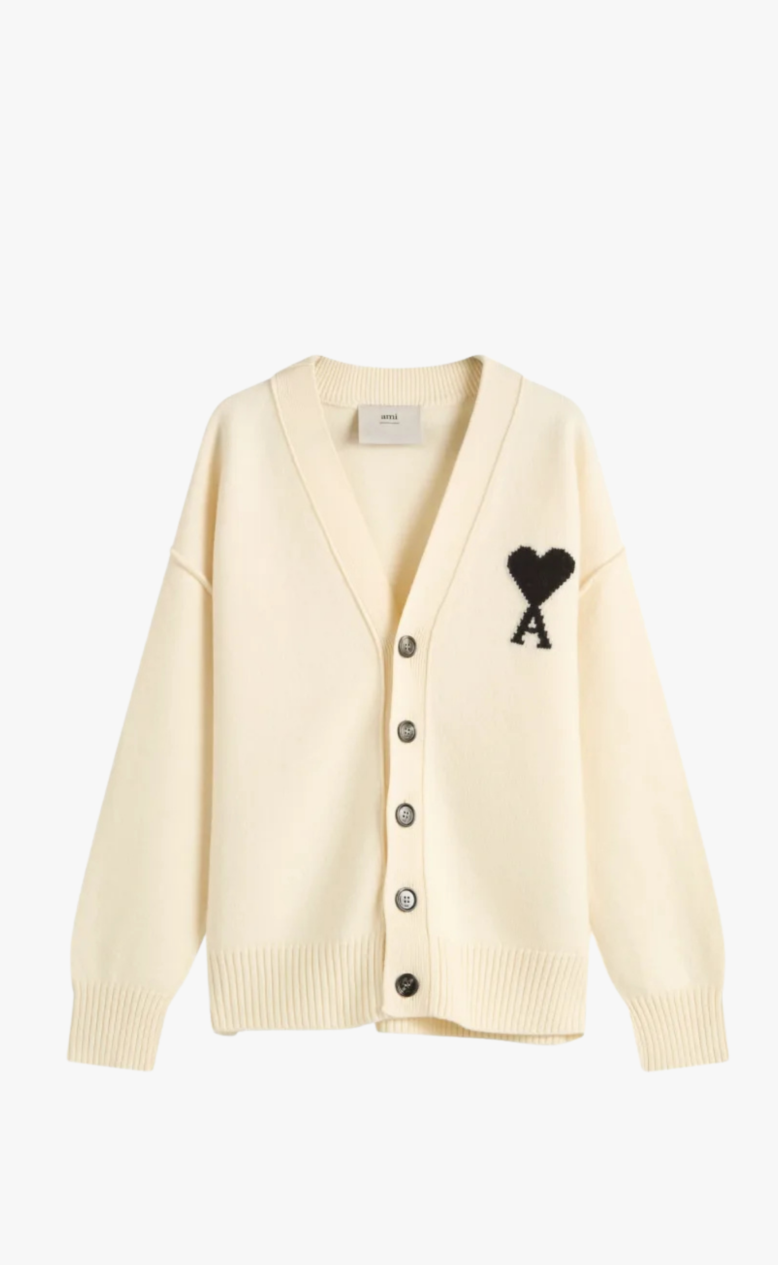 AMI DE COEUR ECRU WOOL CARDIGAN