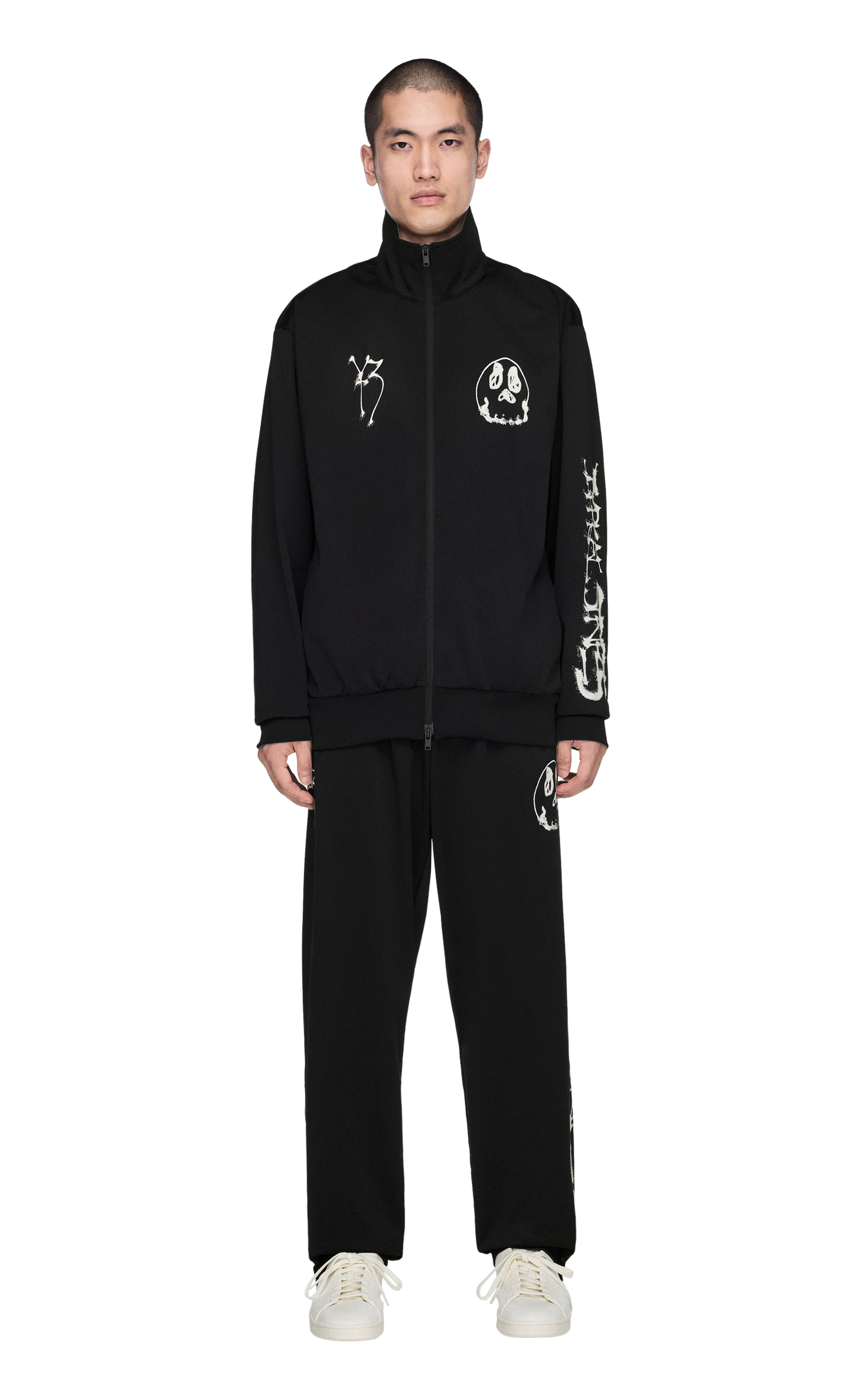 Y-3 CHITO GRAPHIC TRACK BLACK PANTS