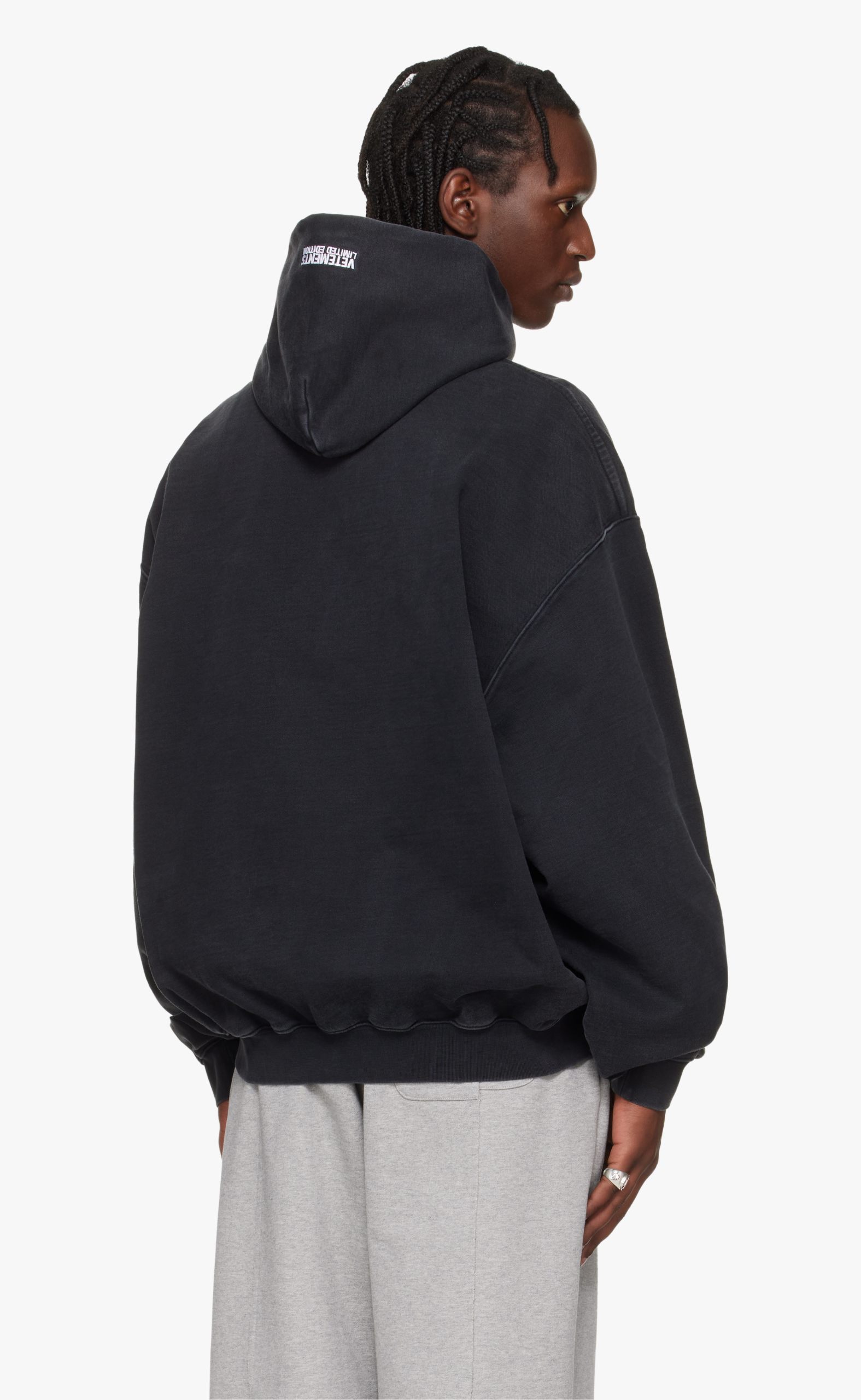 ICONIC LOGO BLACK HOODIE