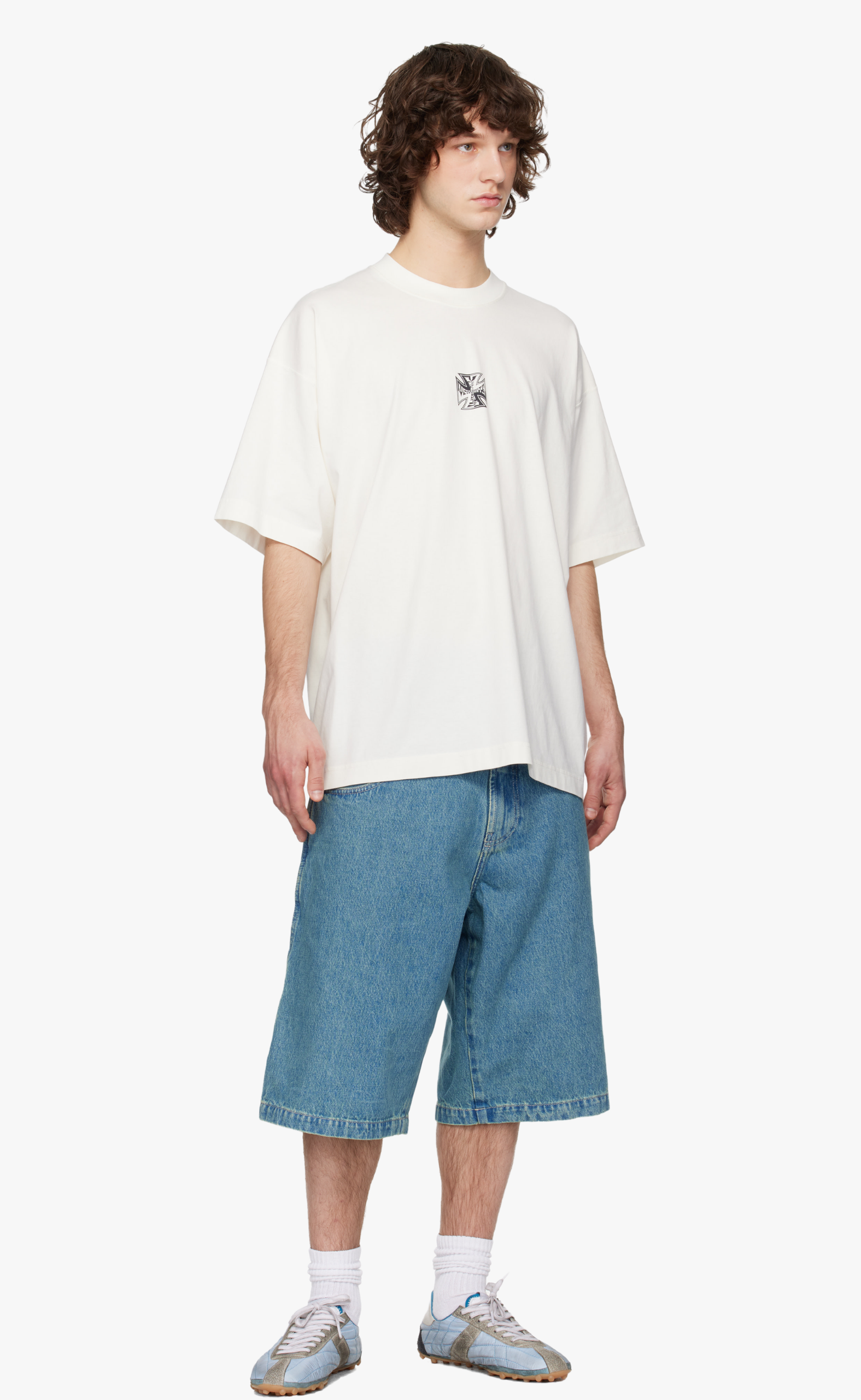 BIKER CROSS VANILLA T-SHIRT