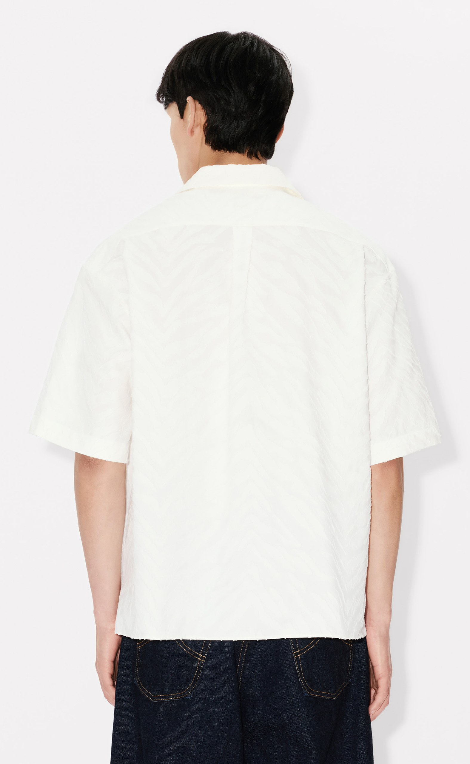KENZO TIGER HAWAIIAN SHORT SLEEVE OFF WHITE SHIRT