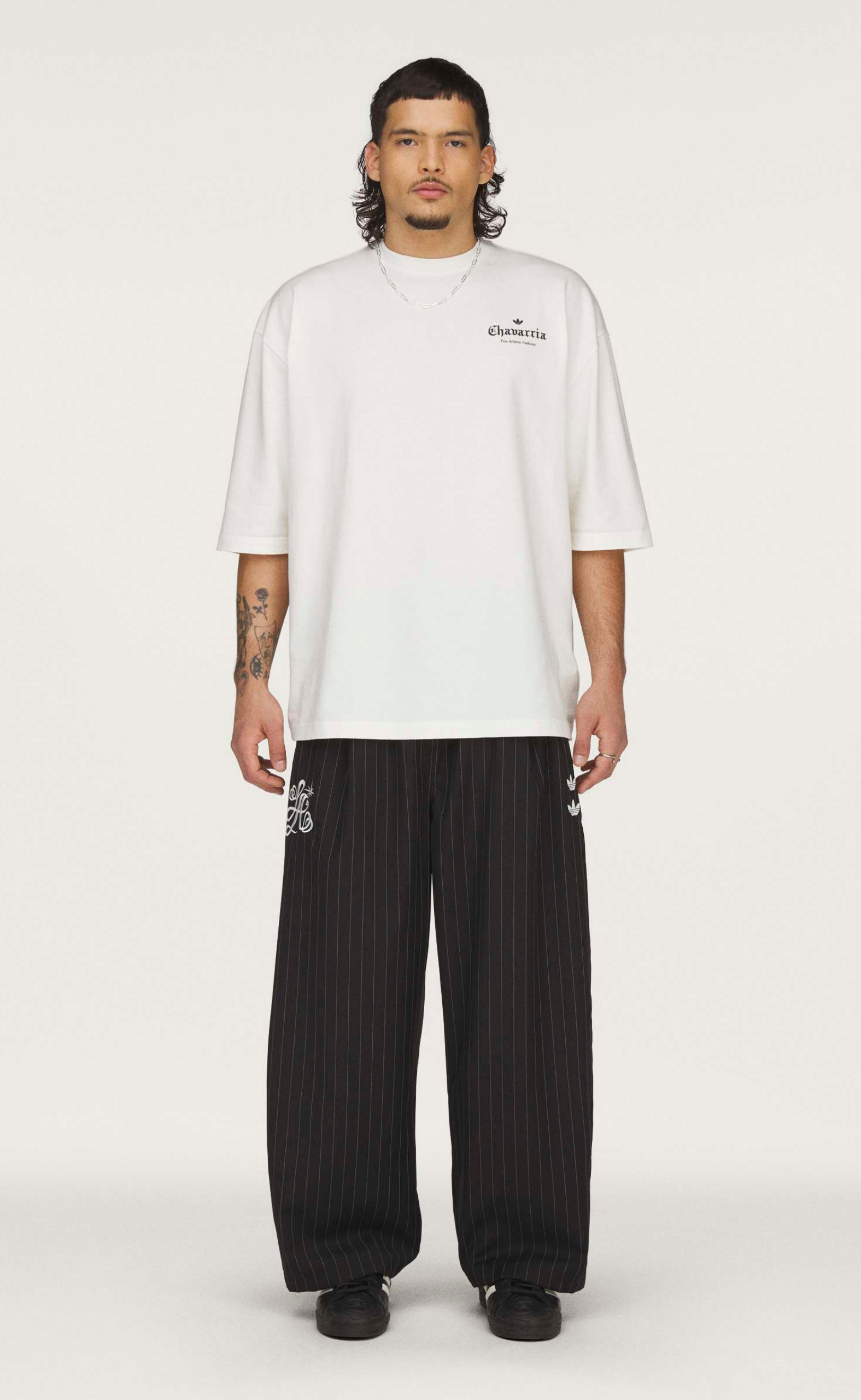 WC PINSTRIPE BLACK TRACK PANTS