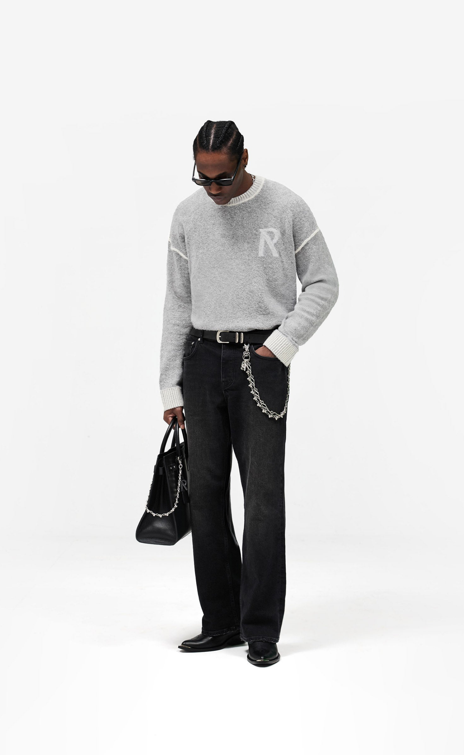 BOOT CUT ASH BLACK JEANS
