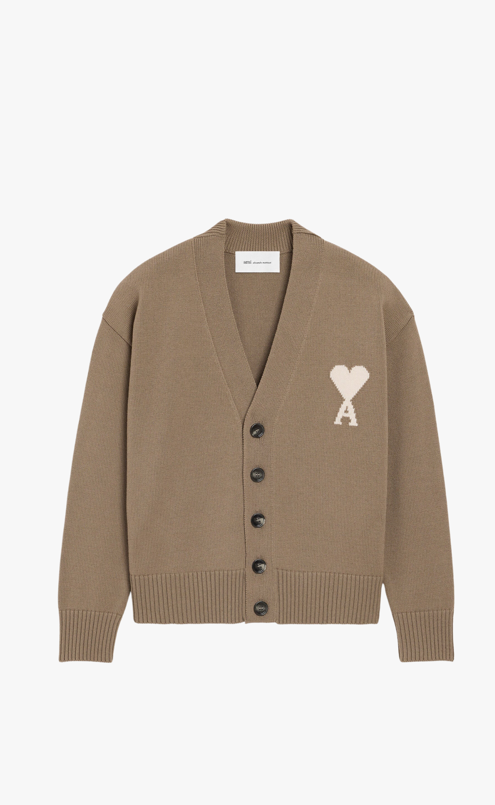 WOOL AMI DE COEUR TAUPE CARDIGAN