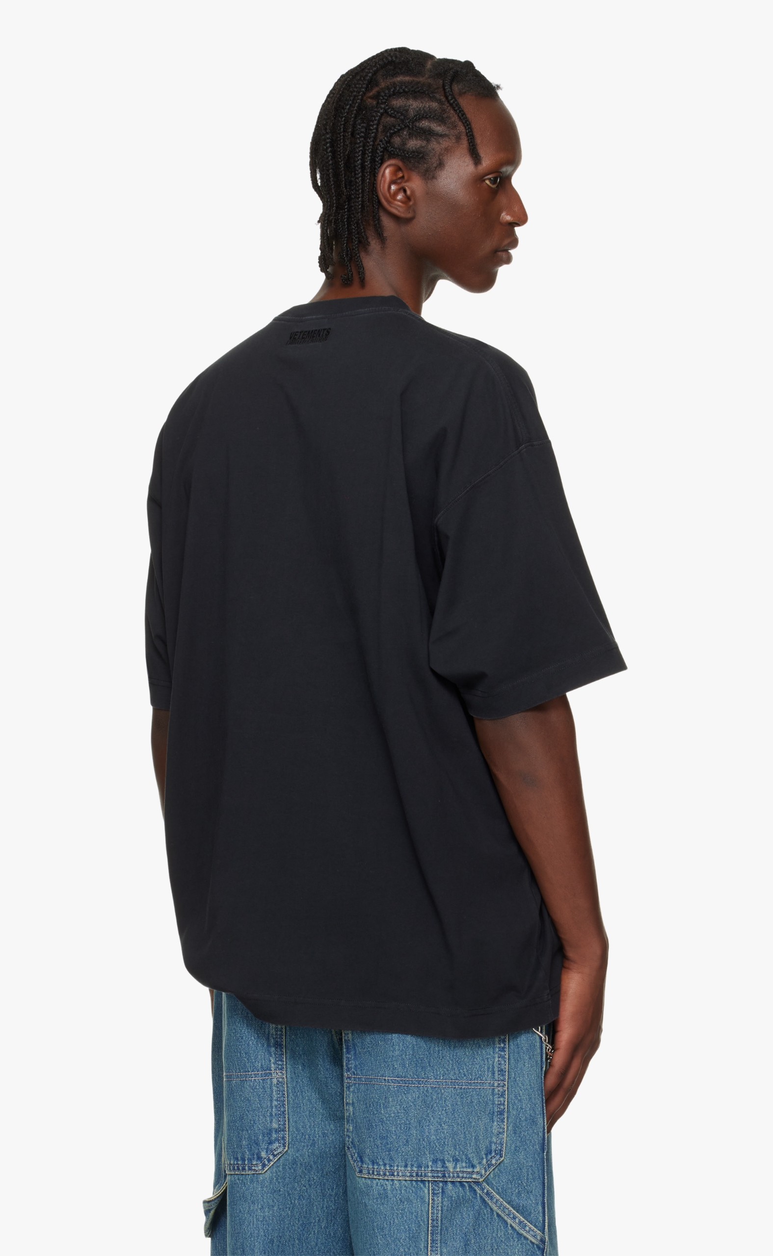 BIKER CROSS BLACK T-SHIRT