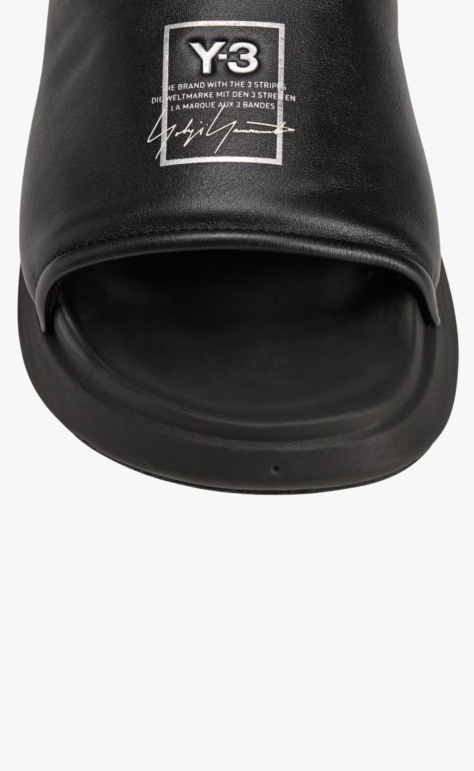 Y-3 BLACK SLIPPERS