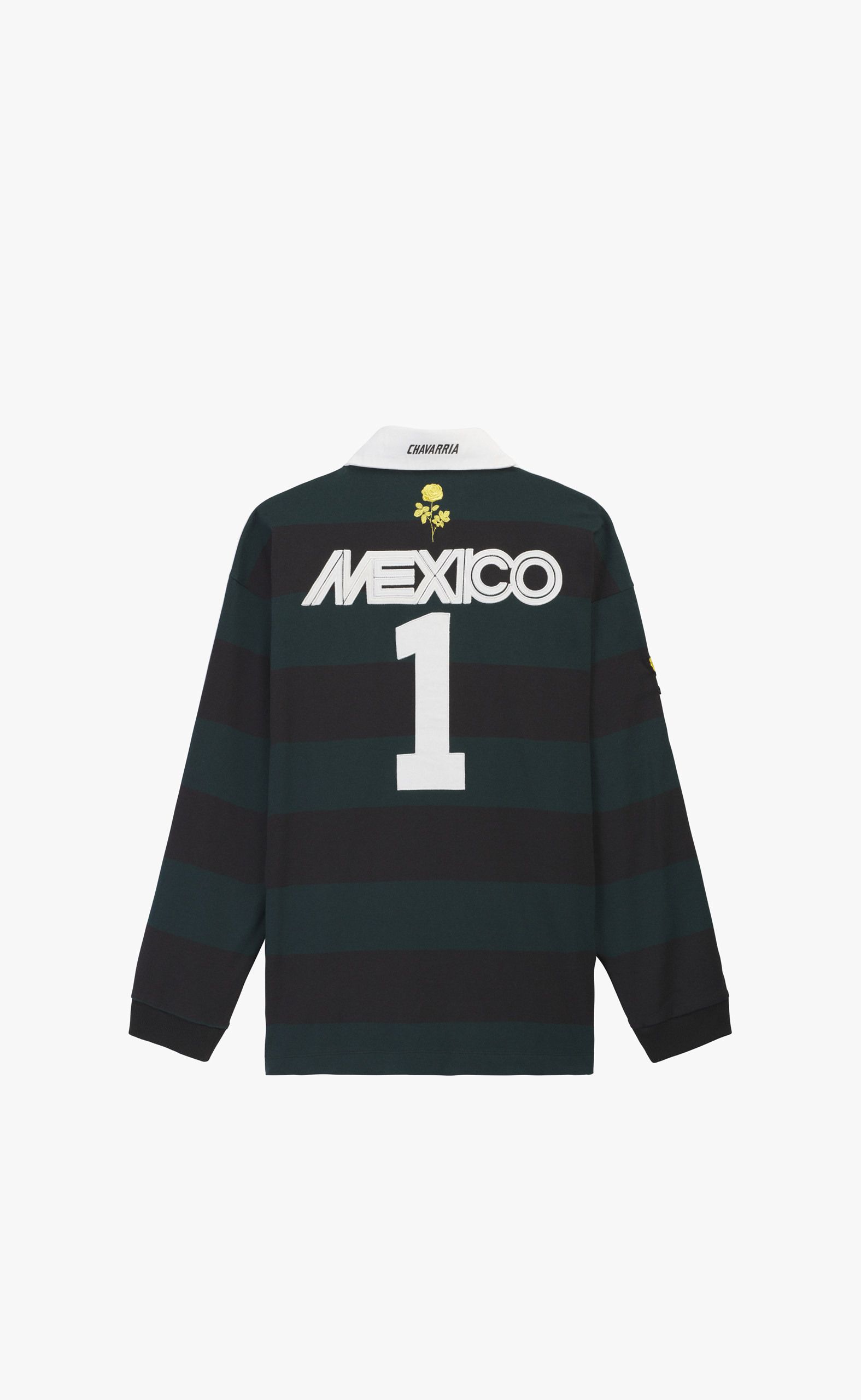 CHAVARRIA LS RUGBY BLACK GREEN LONGSLEEVE