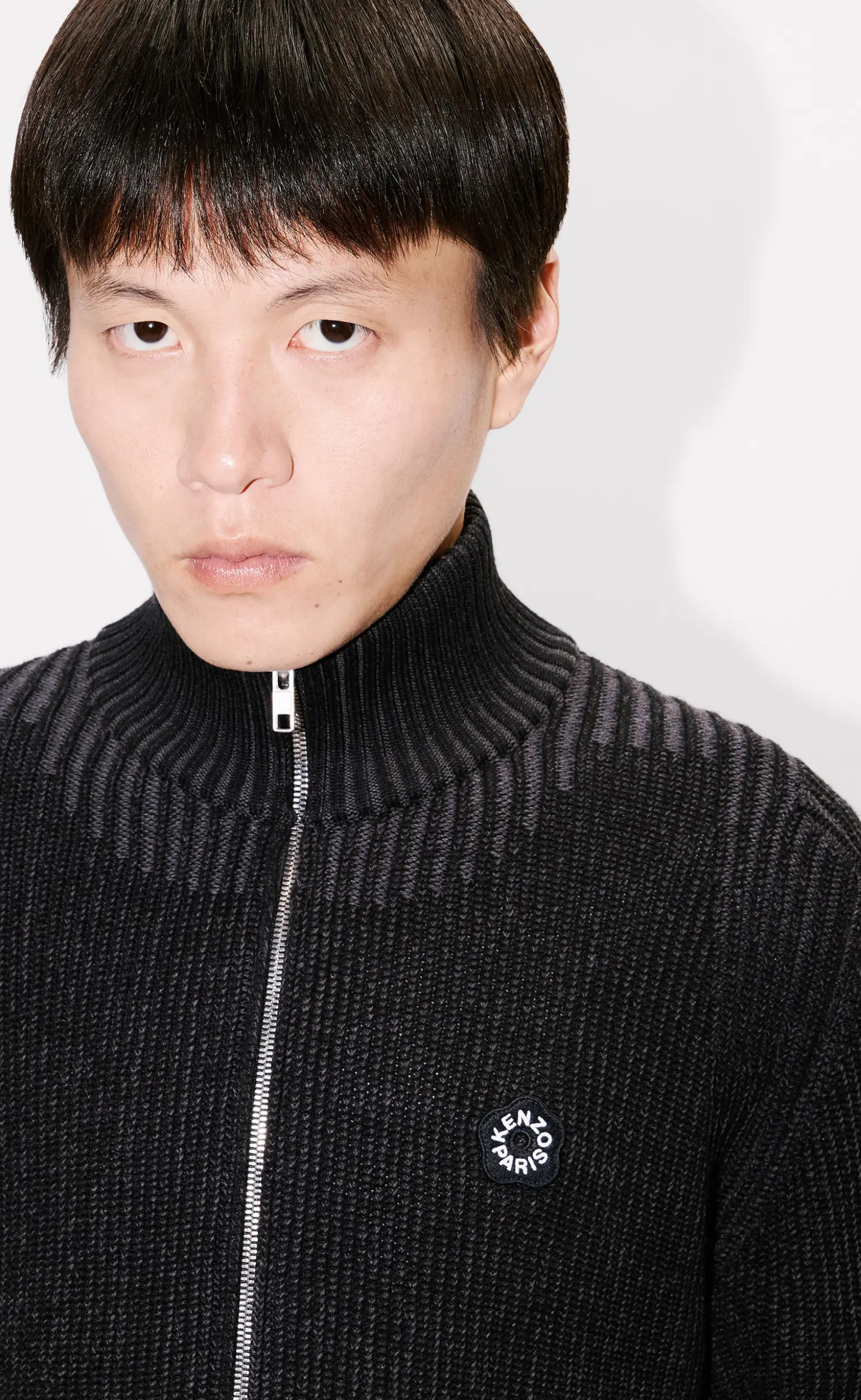 BOKE FLOWER 2.0 ZIPPED CARDIGAN BLACK CARDIGAN