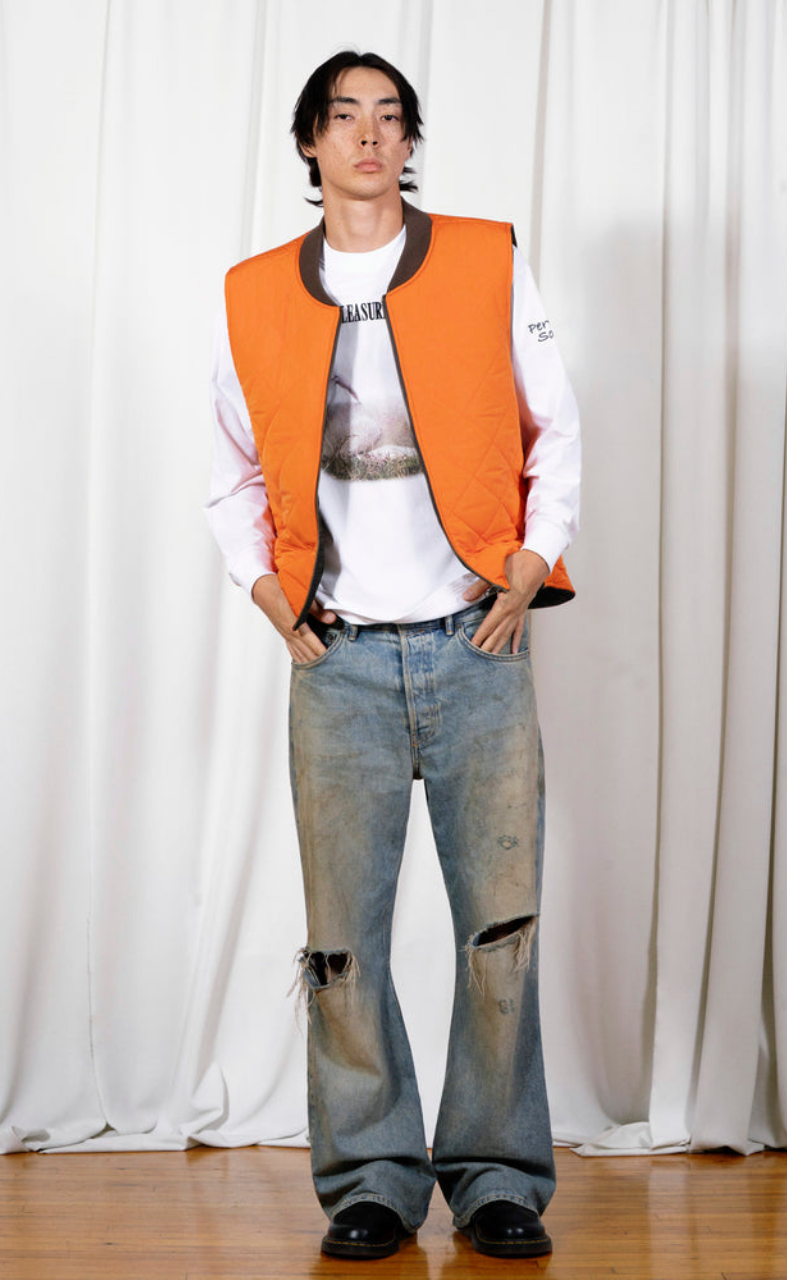 HORNS DENIM BROWN VEST