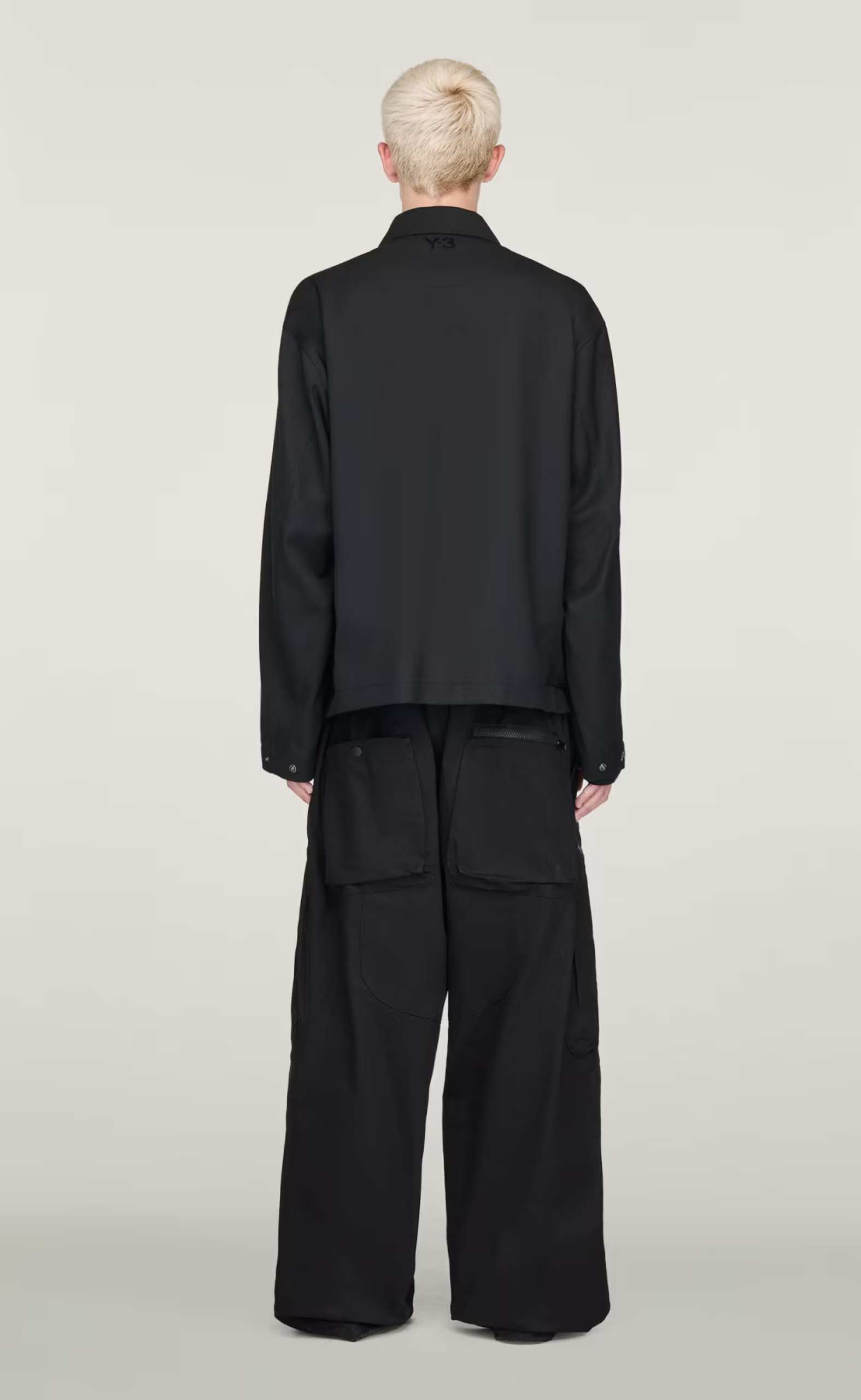 REFINED WOOL BLOUSON BLACK JACKET