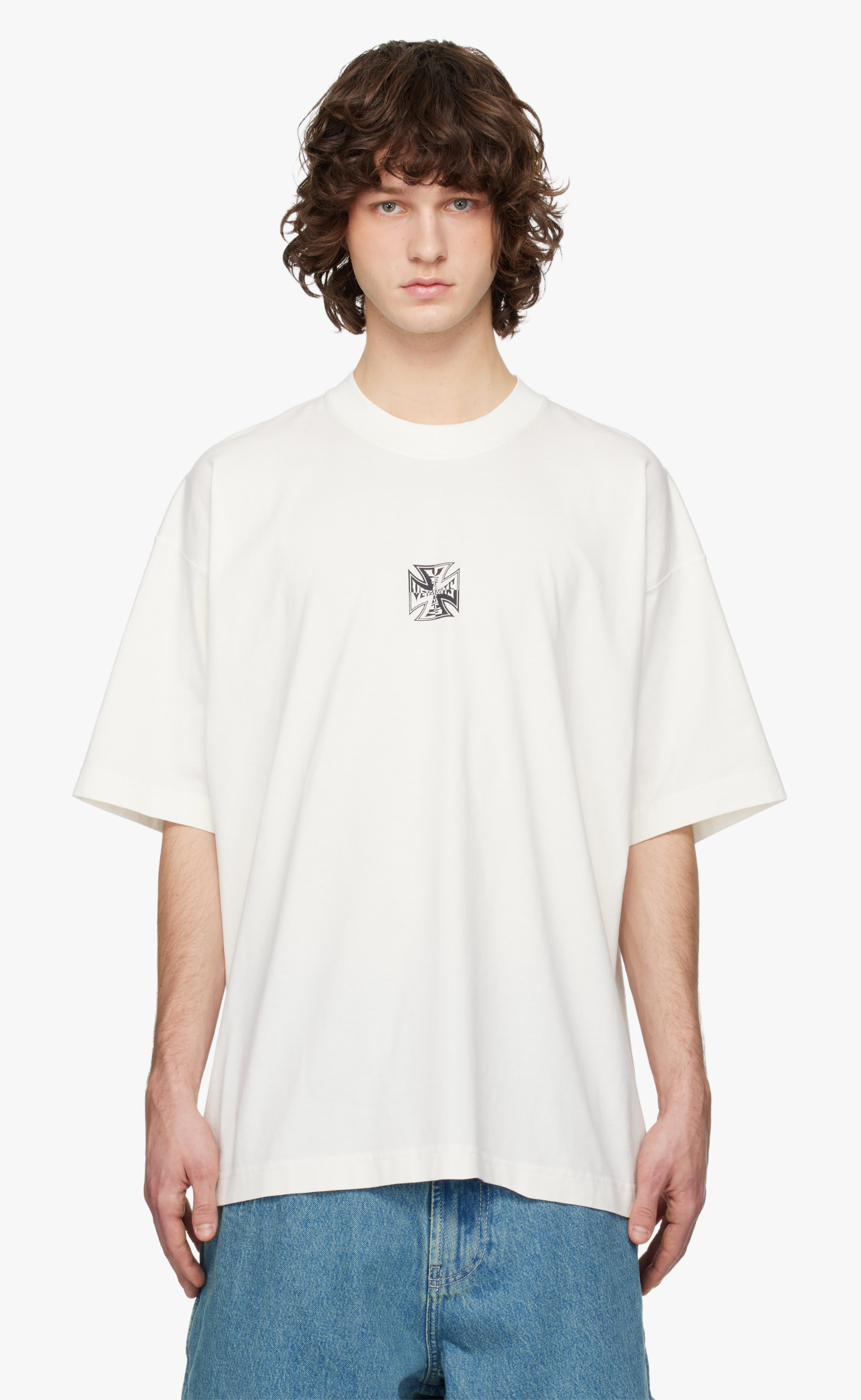 BIKER CROSS VANILLA T-SHIRT