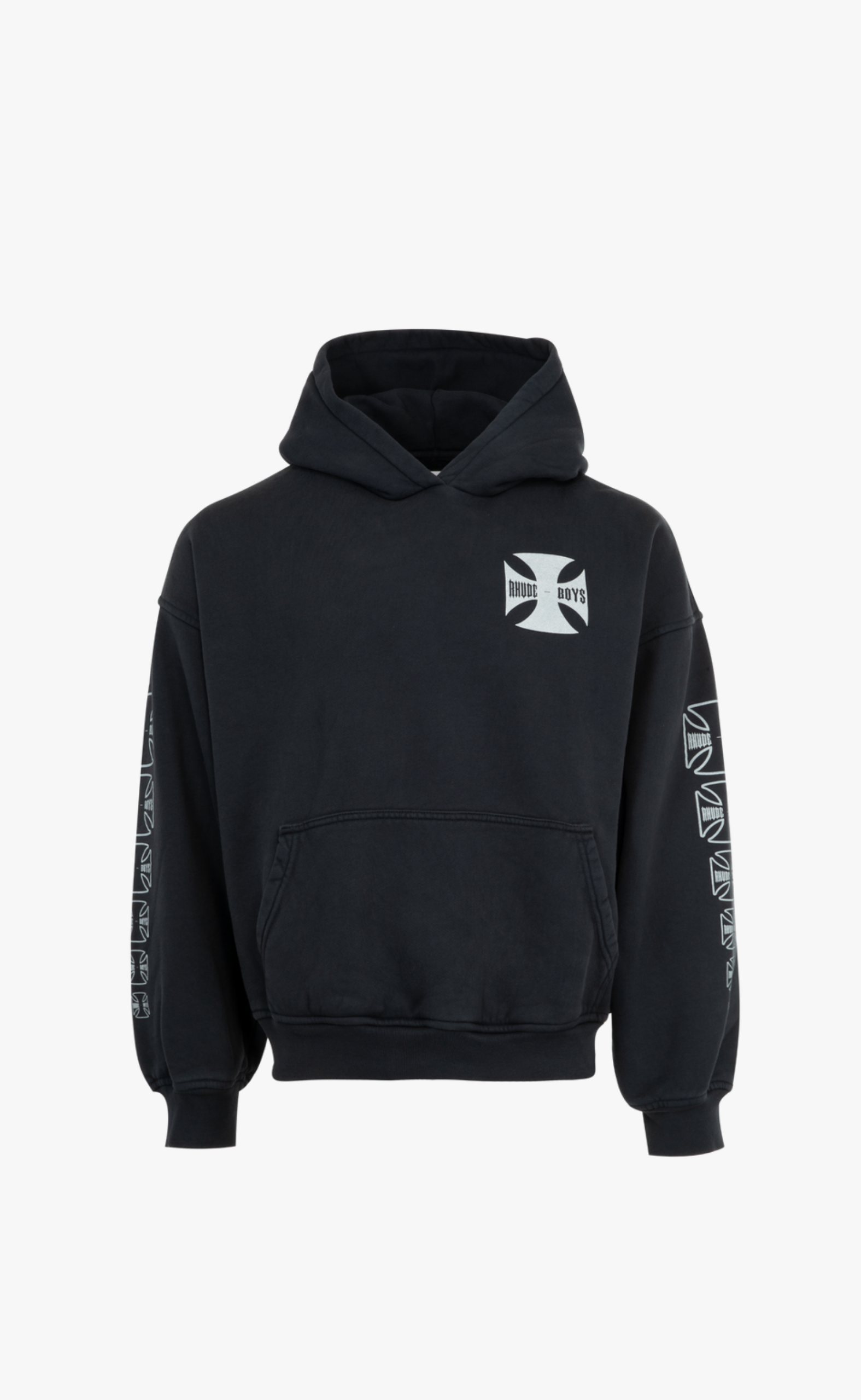 RHUDE BOYS VINTAGE BLACK HOODIE