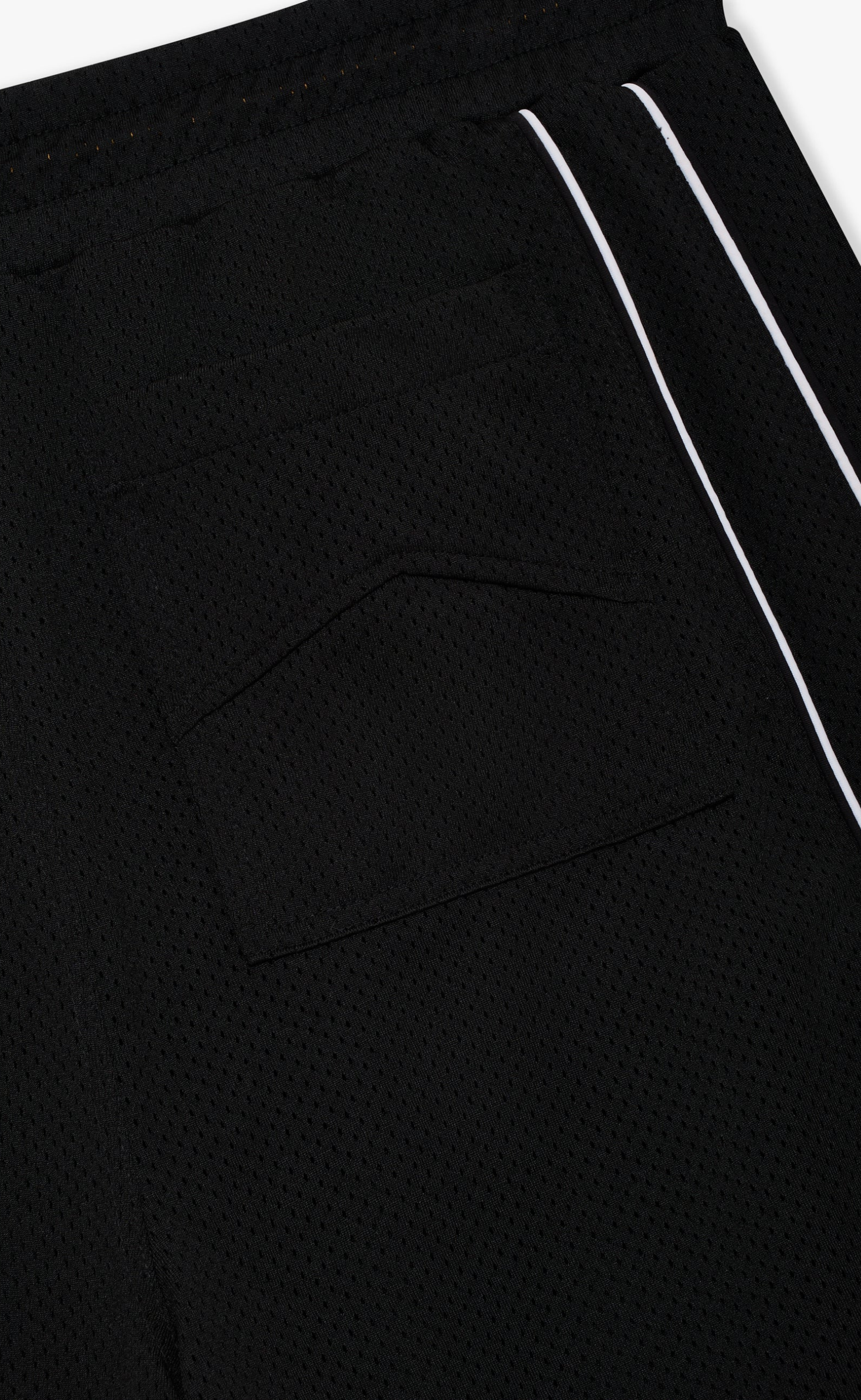 BAGGY MESH BASKETBALL BLACK SHORTS