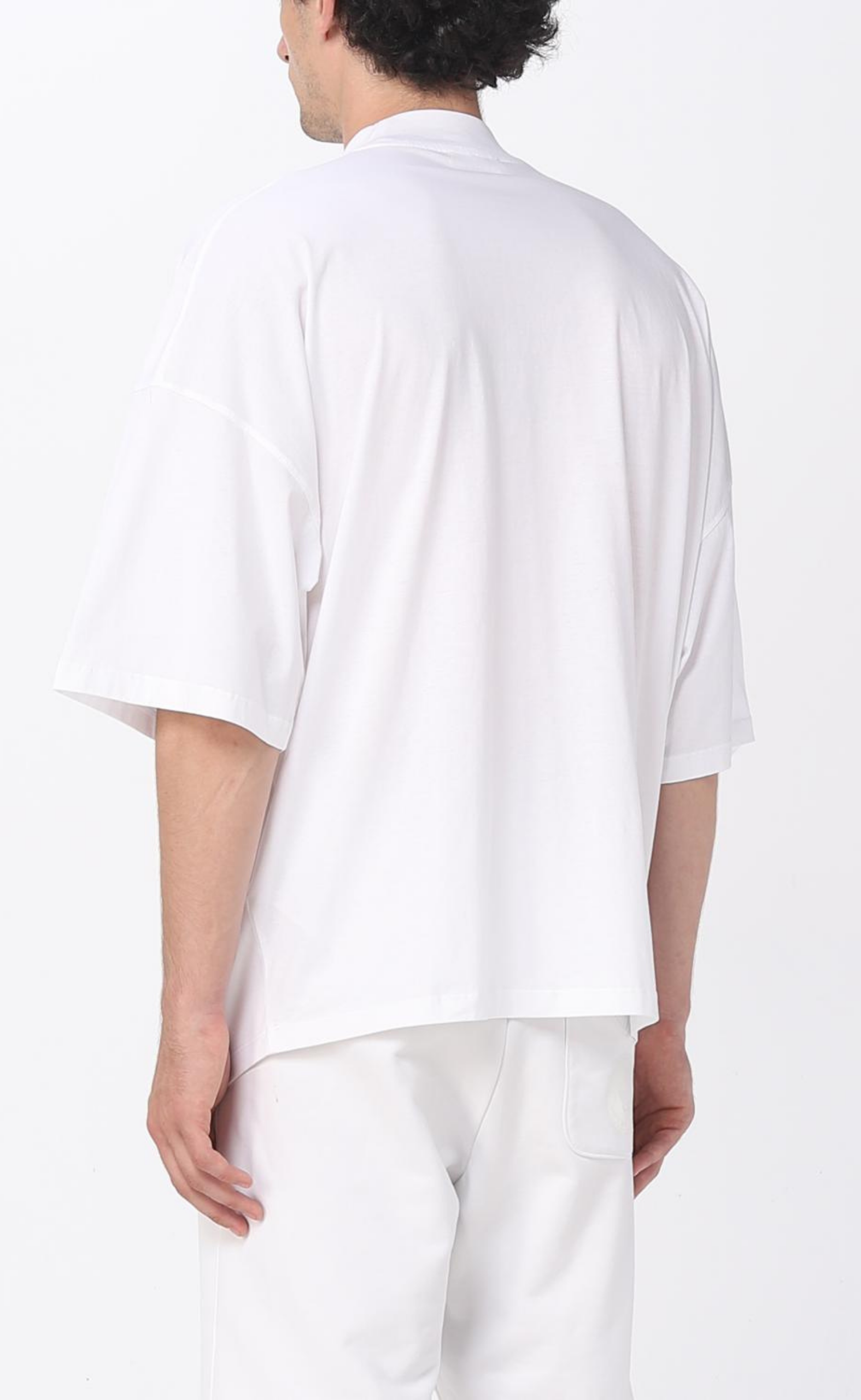 MOCK NECK WHITE T-SHIRT