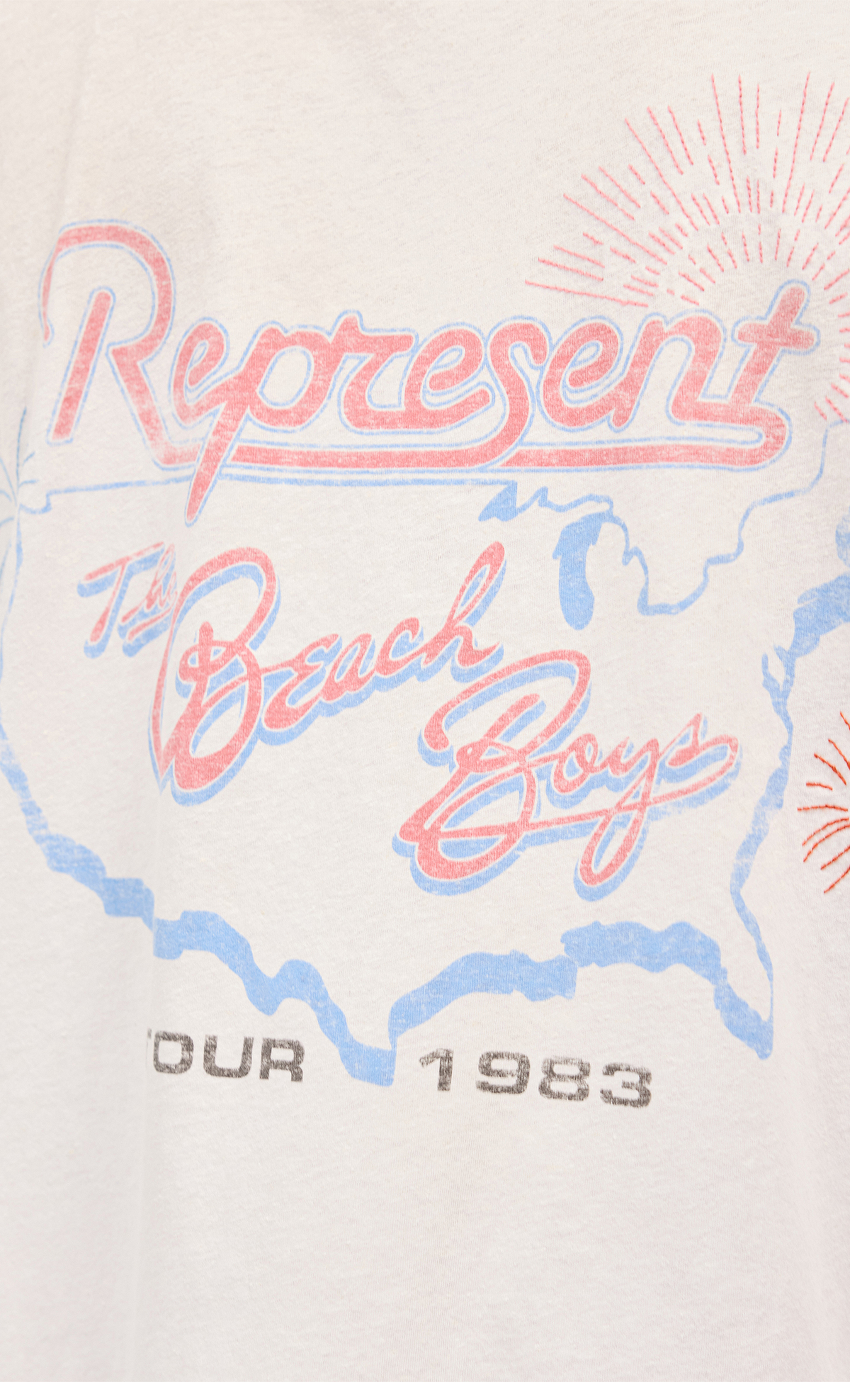 BEACH BOYS X REPRESENT TOUR WASHED ECRU T-SHIRT