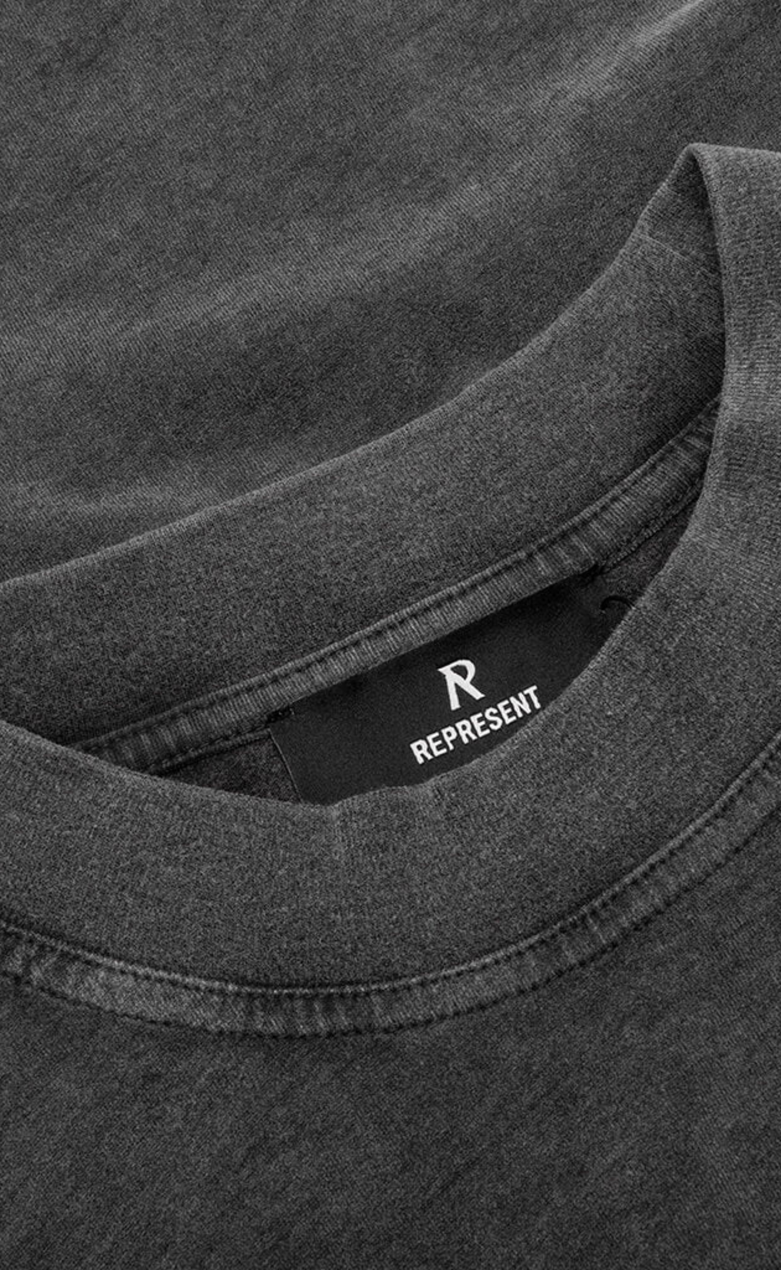 SCRIPT LOGO VINTAGE GREY T-SHIRT