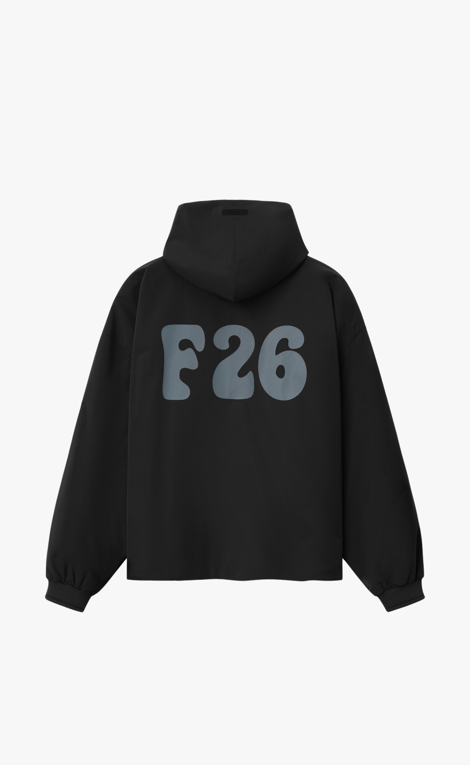 FULL ZIP HOODED ANORAK VINTAGE BLACK JACKET