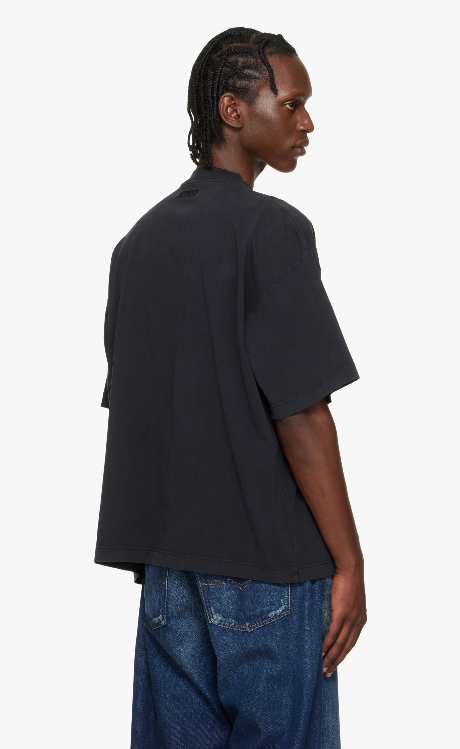 JESUS DISTRESSED BLACK T-SHIRT