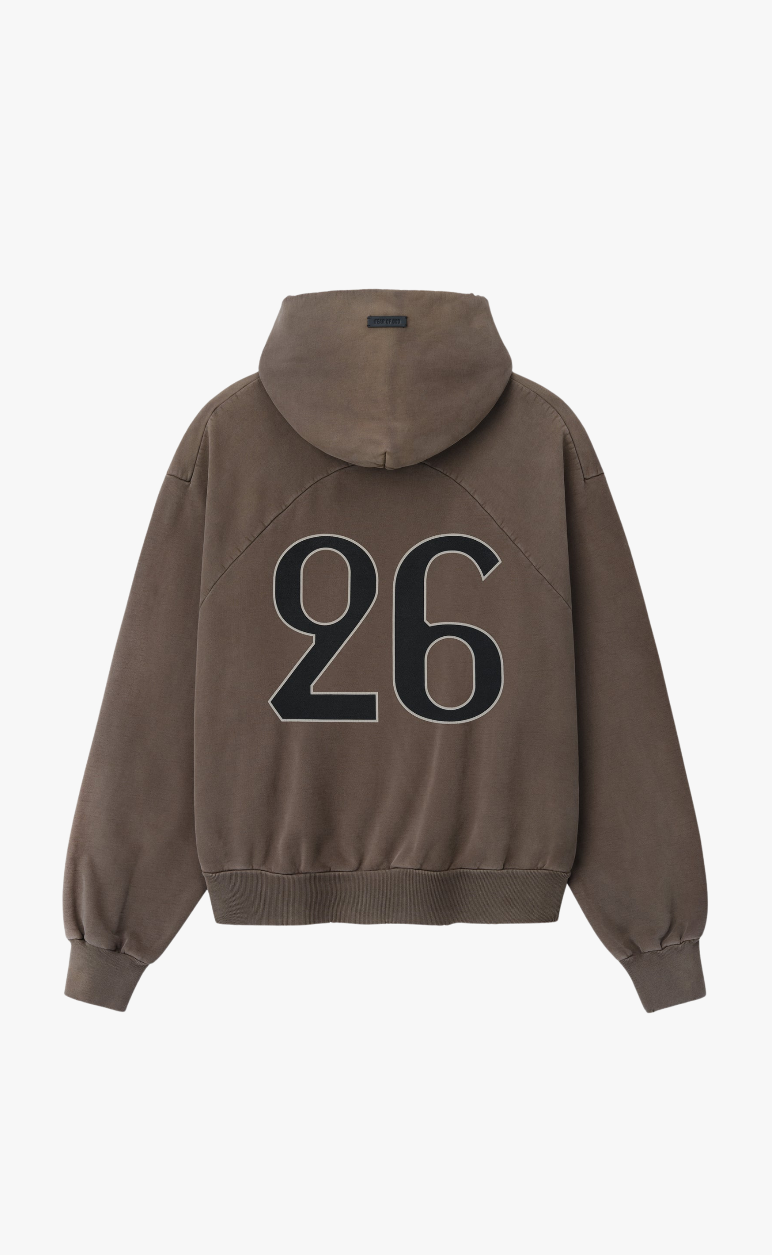 26 CLASSIC FIT HALF RAGLAN FADED BROWN HOODIE
